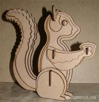 Mẫu File Cắt Cnc Lazer 3D   Squirrel