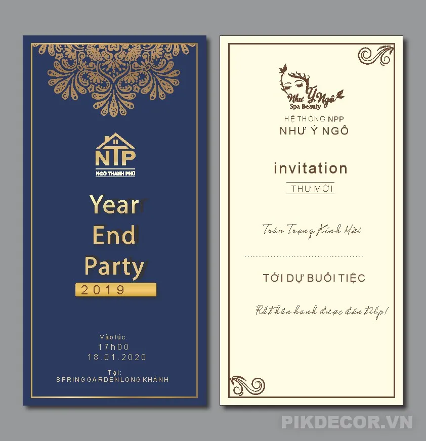 Mẫu Giấy Mời, File In Ấn Chuẩn Vector 519 666