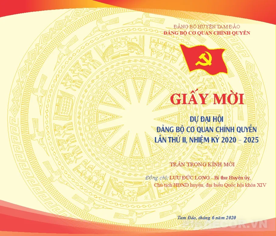 Mẫu Giấy Mời, File In Ấn Chuẩn Vector 797 104
