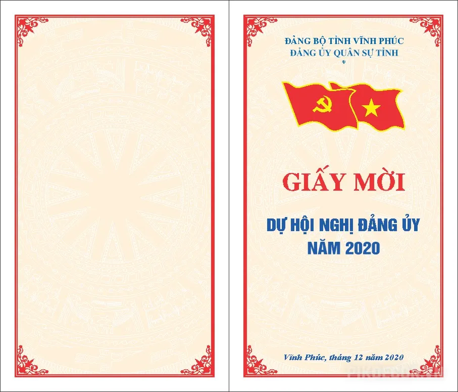 Mẫu Giấy Mời, File In Ấn Chuẩn Vector 962
