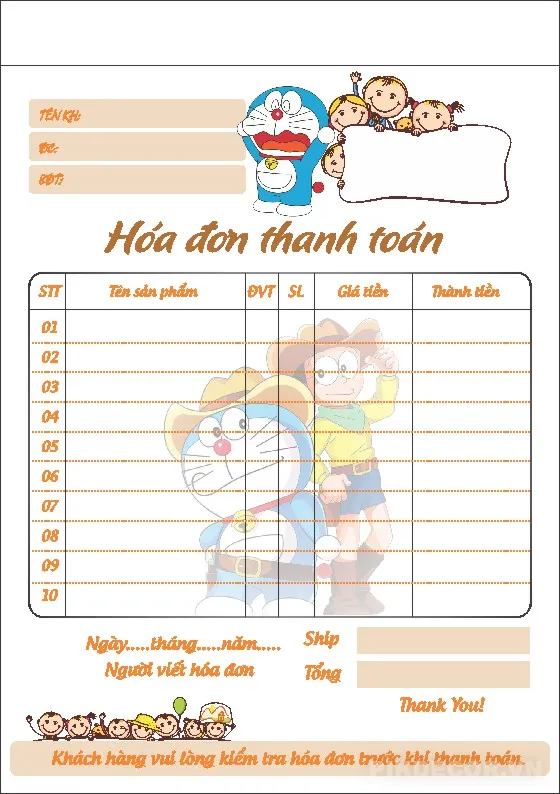 Mẫu Hóa Đơn Bán Hàng – Invoice Template (Cdr, Word, Excel)  867