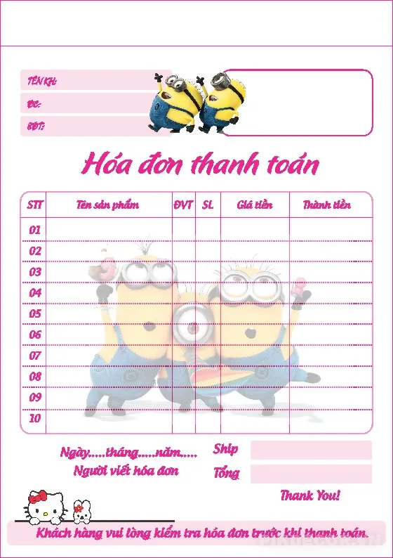 Mẫu Hóa Đơn Bán Hàng – Invoice Template (Cdr, Word, Excel) 