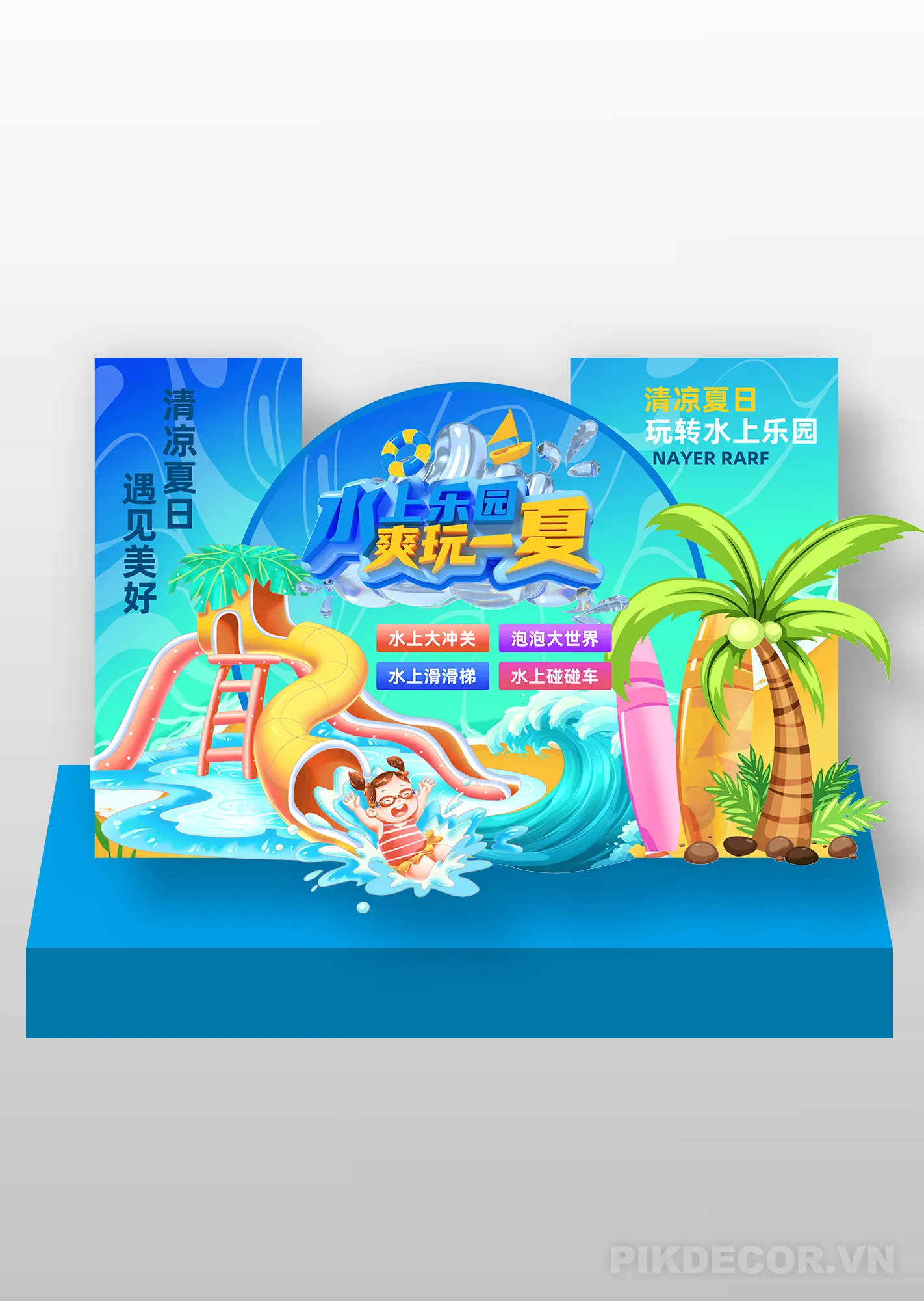 Mẫu Khung Check-In Mùa Hè Biển Cực Đẹp Cho Team Building & Nghỉ Dưỡng Công Ty [File Vector Psd] 752