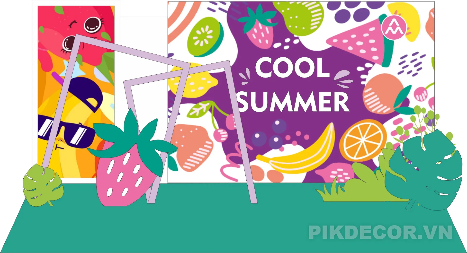 Mẫu Khung Check-In Mùa Hè Biển Cực Đẹp Cho Team Building & Nghỉ Dưỡng Công Ty [File Vector Psd] 965