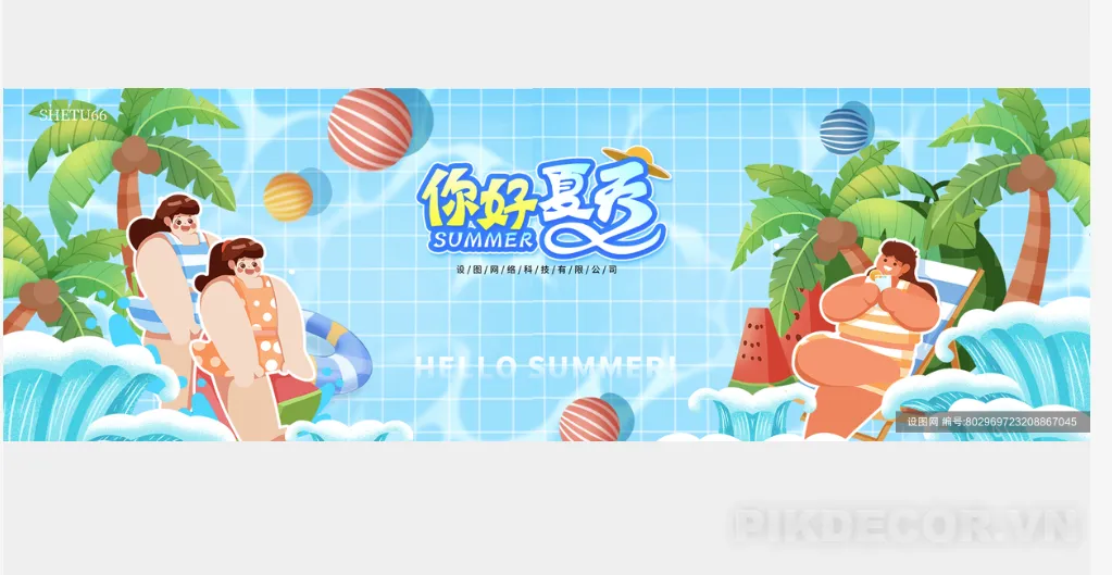 Mẫu Khung Check-In Mùa Hè Sôi Động Cho Team Building & Tiệc Biển Công Ty [File Vector Psd] 546