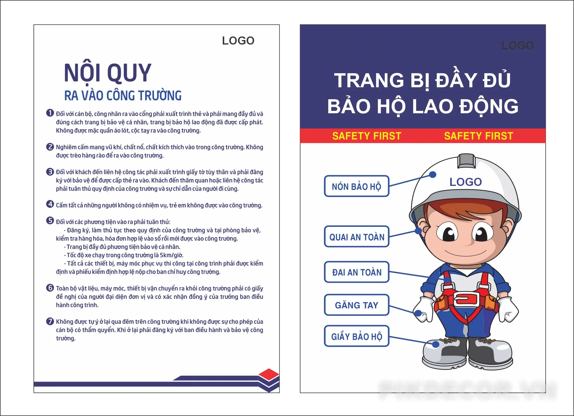 Mẫu Nội Quy An Toàn Lao Động, File Vector, In Ấn 516