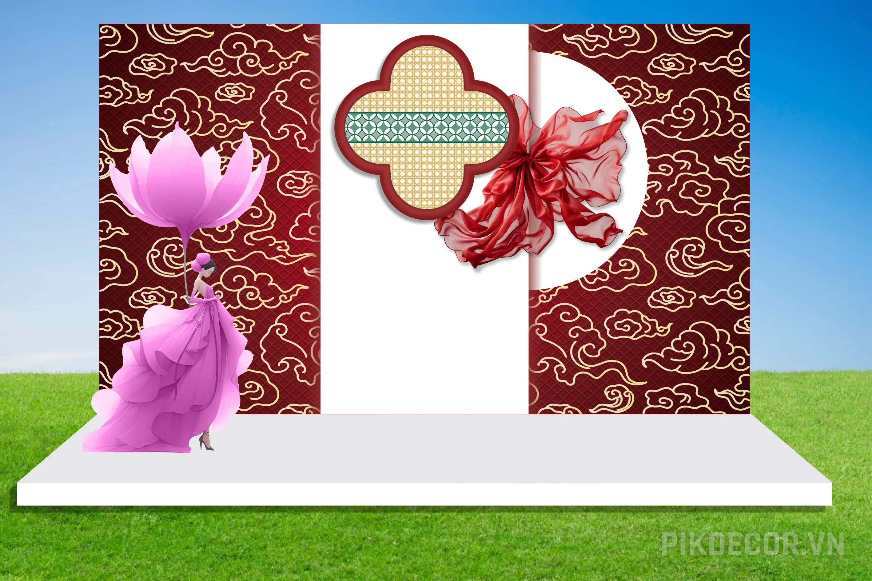 Mẫu Phông Backdrop Cưới Hỏi Mới Nhất, File Vector 230