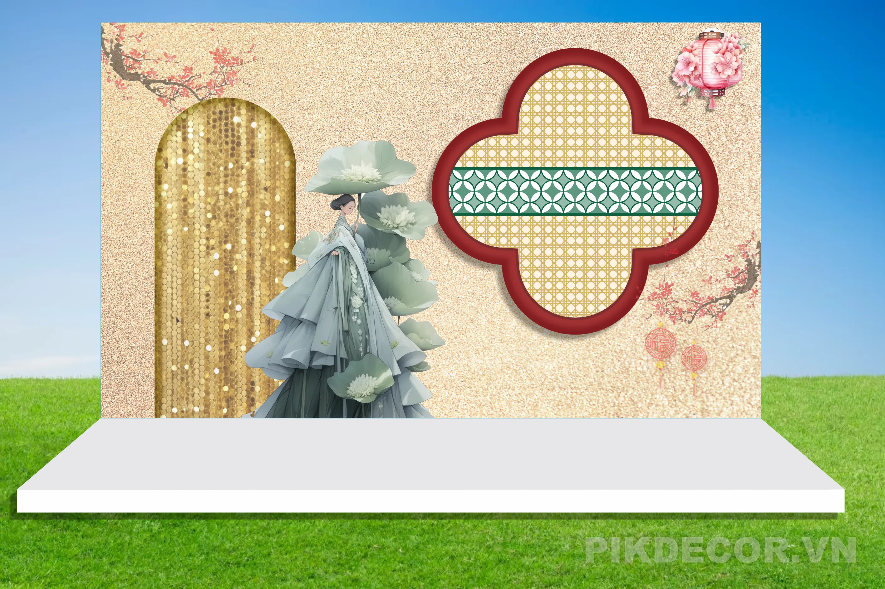 Mẫu Phông Backdrop Cưới Hỏi Mới Nhất, File Vector 431