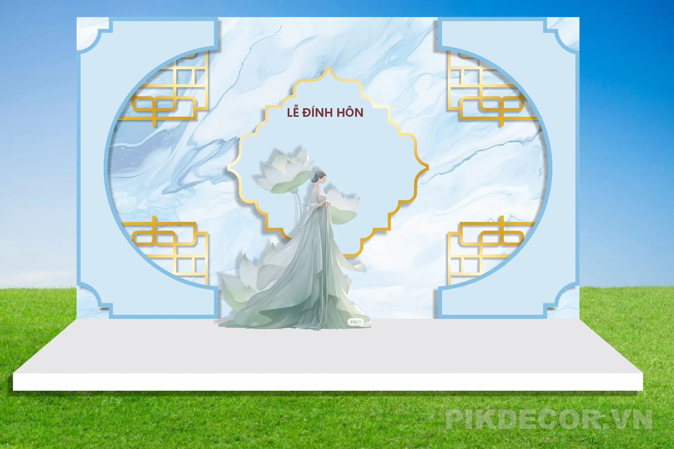 Download Mẫu Phông Cưới Hỏi Vector Cao Cấp – Backdrop Wedding File Corel & Ai Mới Nhất