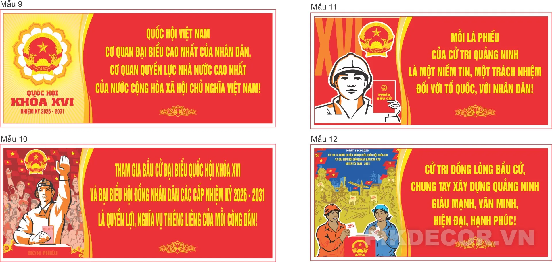 Tổng Hợp Mẫu Poster Banner Bầu Cử Đại Biểu Quốc Hội Khóa 16 Năm 2026 – Vector Corel Ai