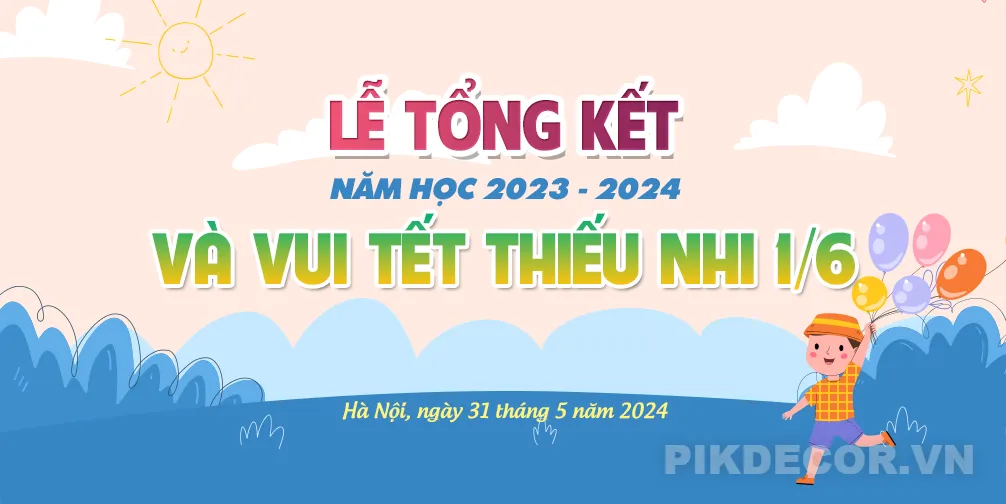 Mẫu Phông Lễ Tổng Kết Trường Mầm Non