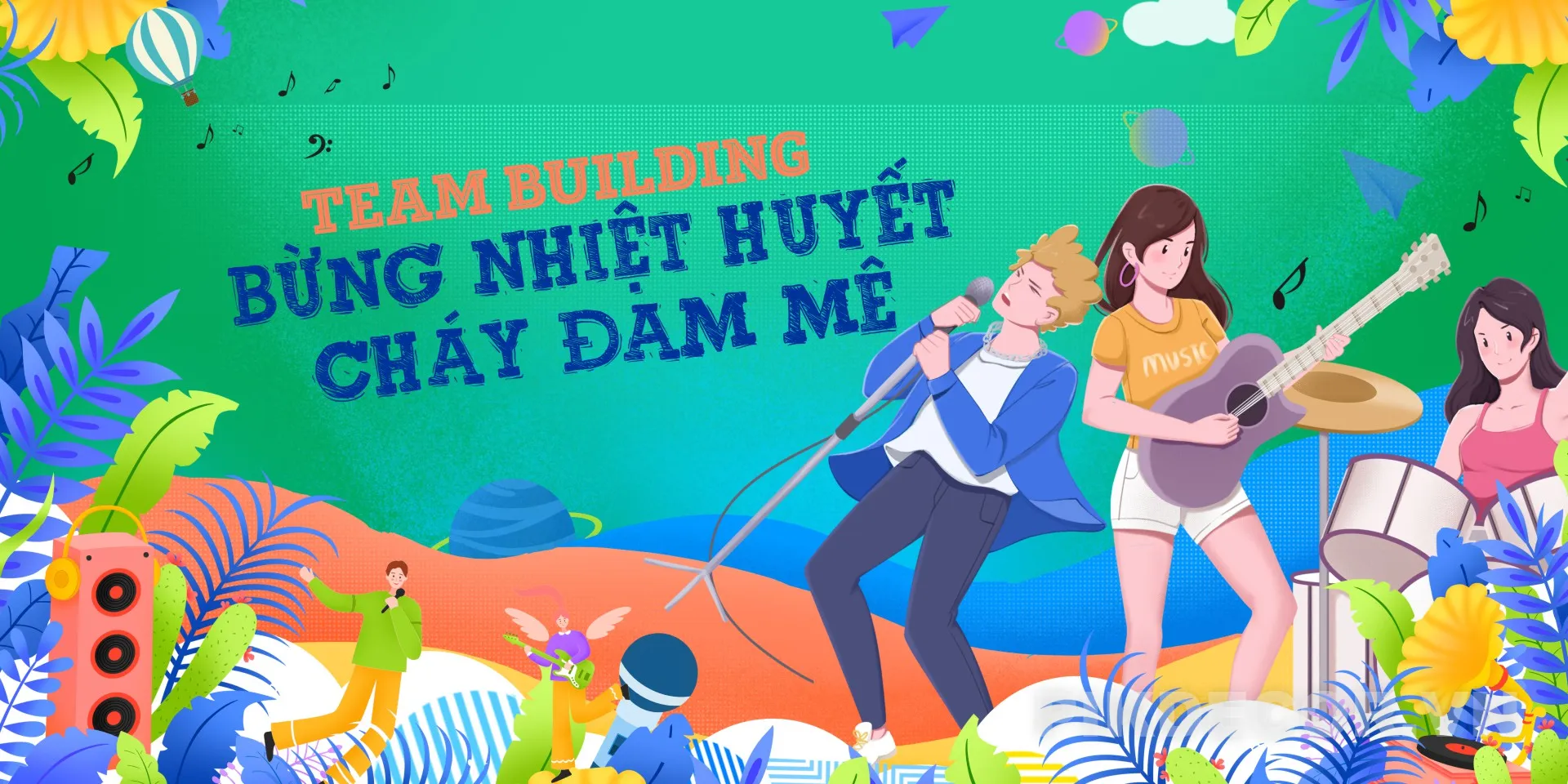 Mẫu Phông Nền Backdrop Team Building  Chủ Đề Biển Nhiệt Đới Cho Kỳ Nghỉ Dưỡng Mùa Hè Ấn Tượng 835