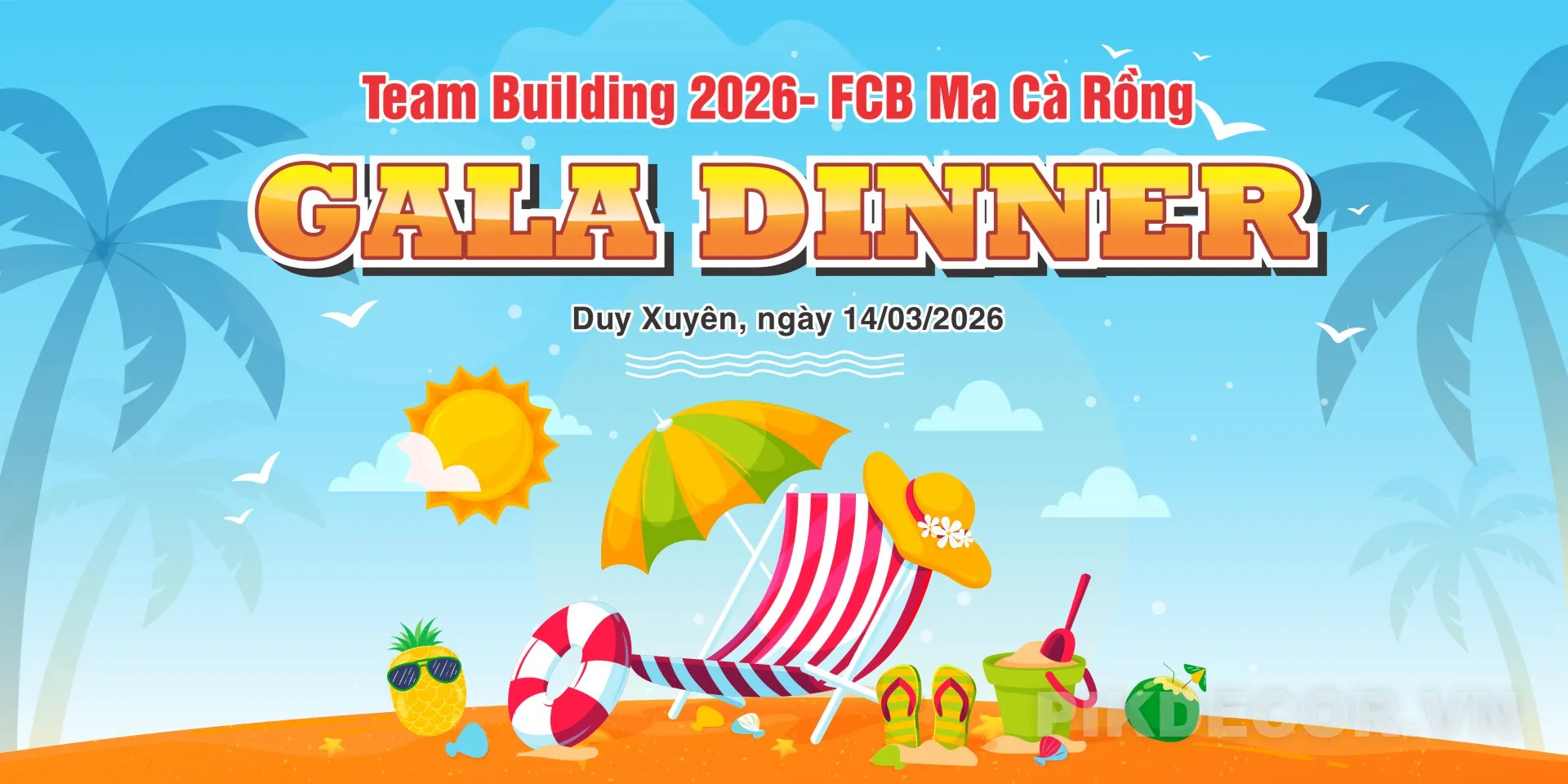 Mẫu Phông Nền Backdrop Team Building Chủ Đề Biển Nhiệt Đới Cho Kỳ Nghỉ Dưỡng Mùa Hè Ấn Tượng 356 581