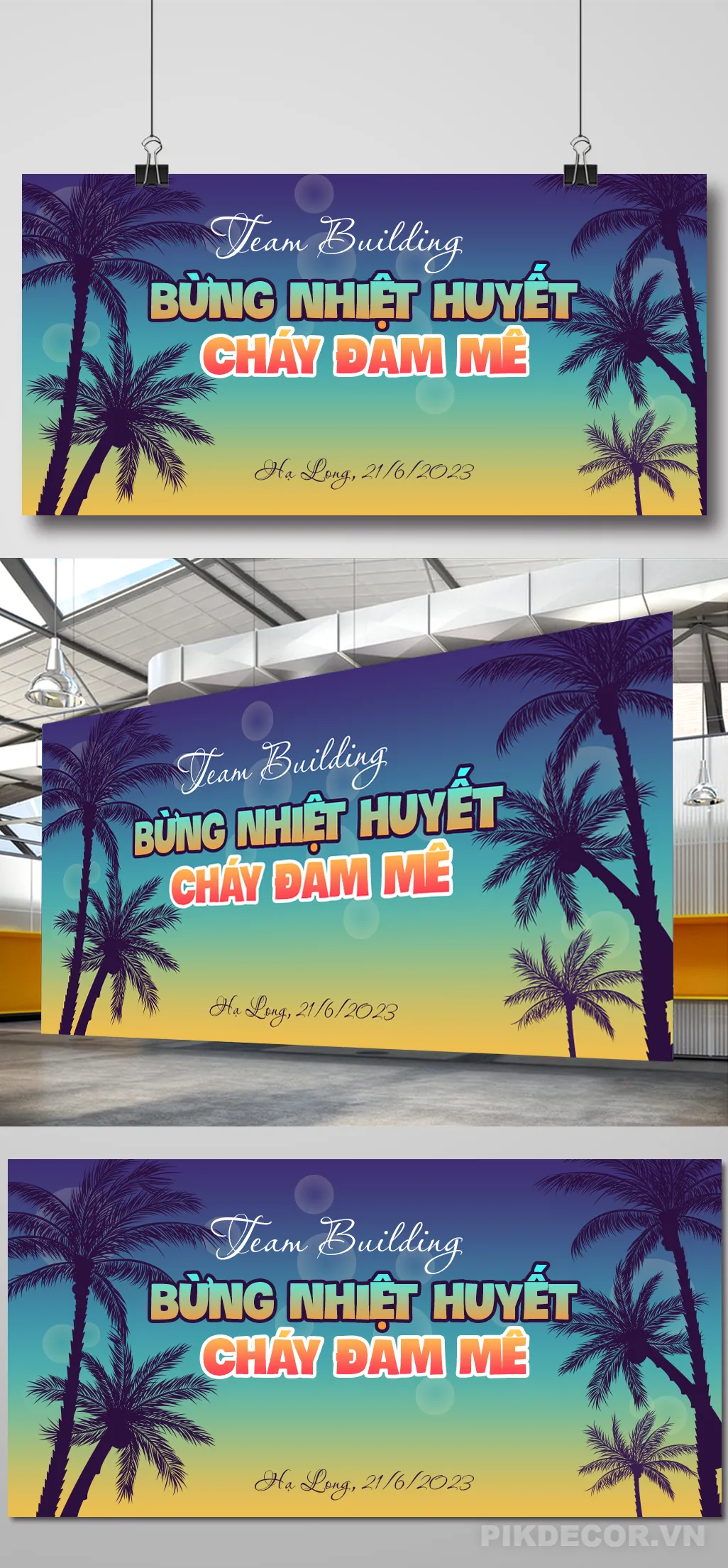 Mẫu Phông Nền Backdrop Team Building Gala Dinner Chủ Đề Biển Nhiệt Đới Mùa Hè Sôi Động Độc Đáo 284