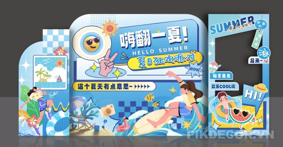 Mẫu Thiết Kế Banner Background Mùa Hè Sôi Động Cho Team Building & Nghỉ Dưỡng Cực Chất