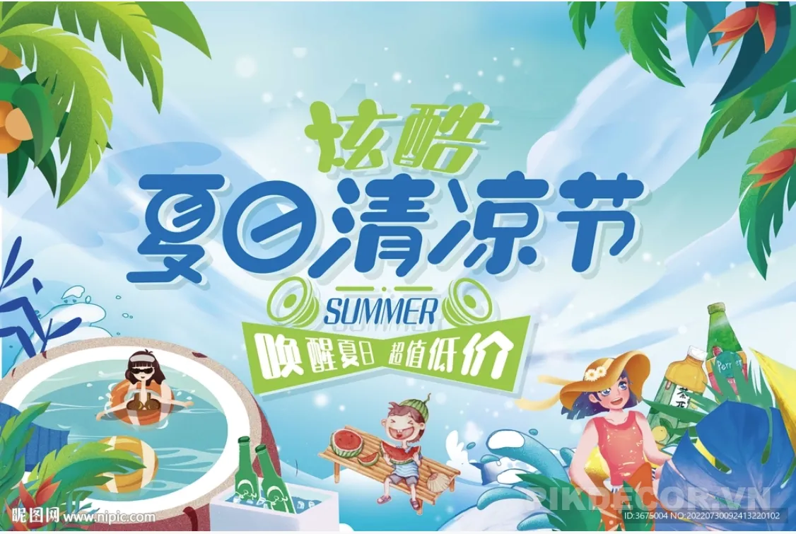Mẫu Thiết Kế Banner Background Mùa Hè Sôi Động Cho Team Building & Nghỉ Dưỡng Cực Chất 668