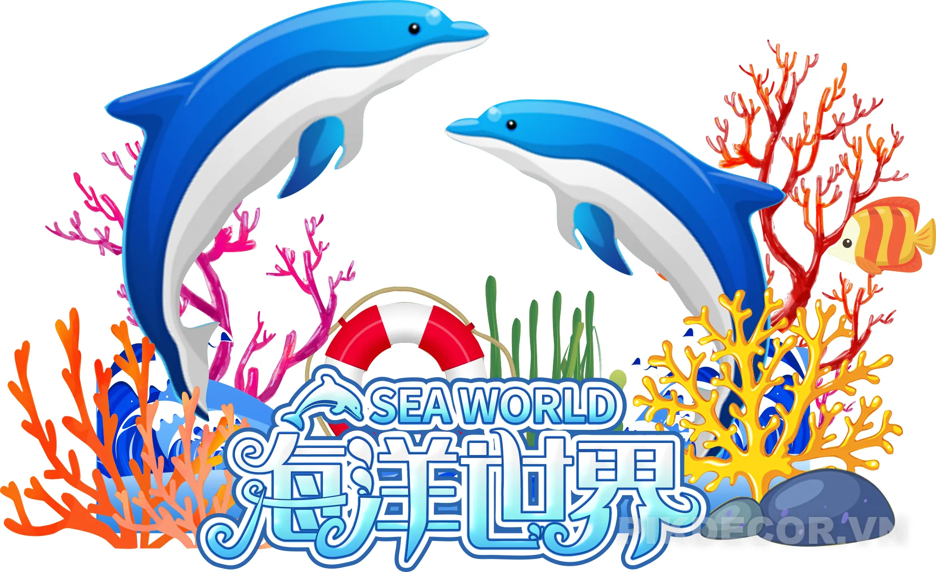 Mẫu Thiết Kế Phông Nền Cổng Chào Sự Kiện Mùa Hè Biển Nhiệt Đới Sôi Động Cho Team Building & Nghỉ Dưỡ