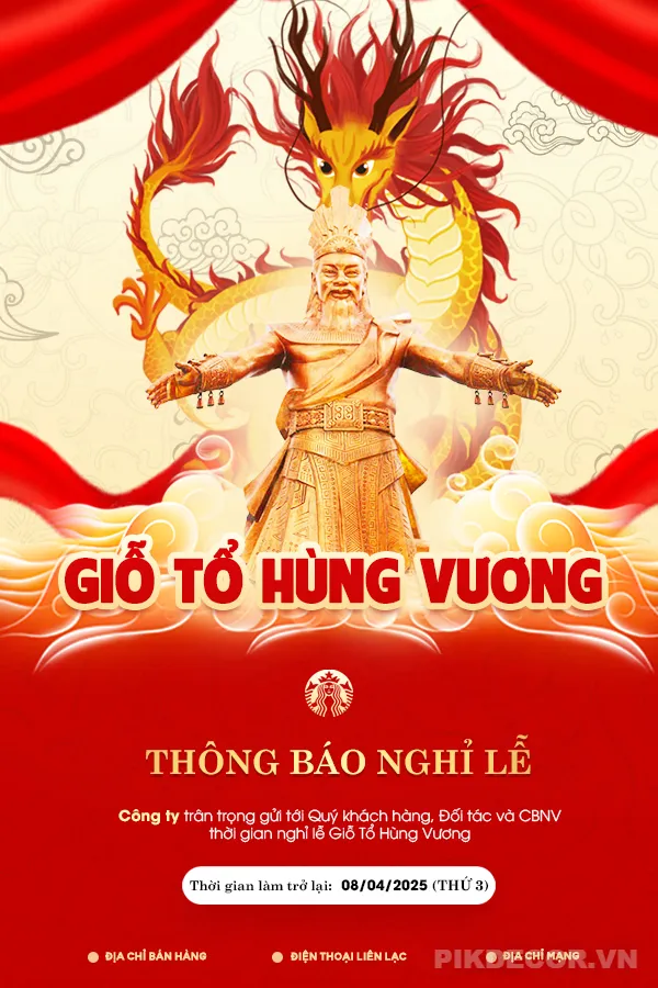 Mẫu Thông Báo Nghĩ Lễ 10-3 907
