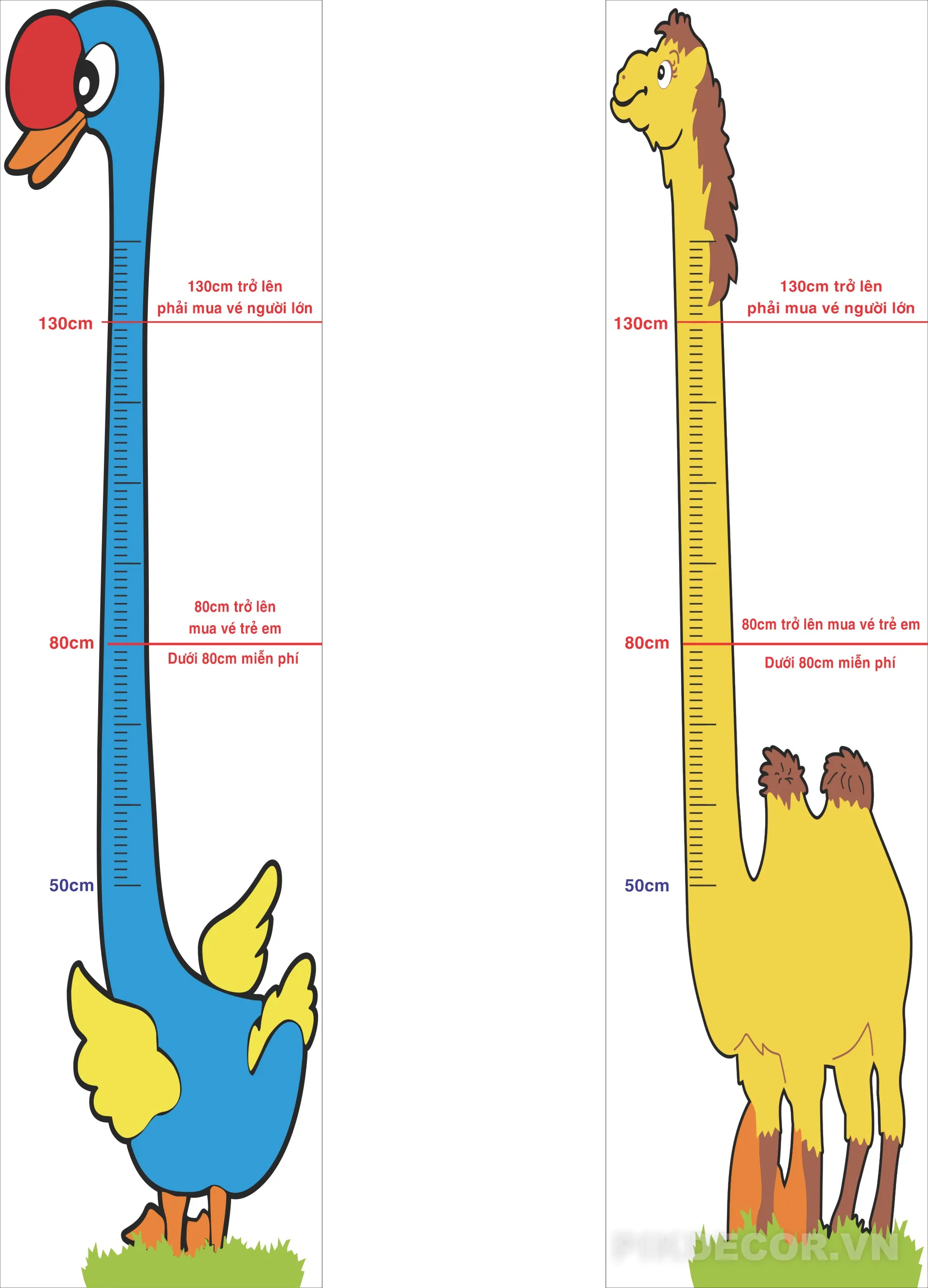 Mẫu Thước Đo Chiều Cao Cho Bé – Height Chart Trẻ Em
