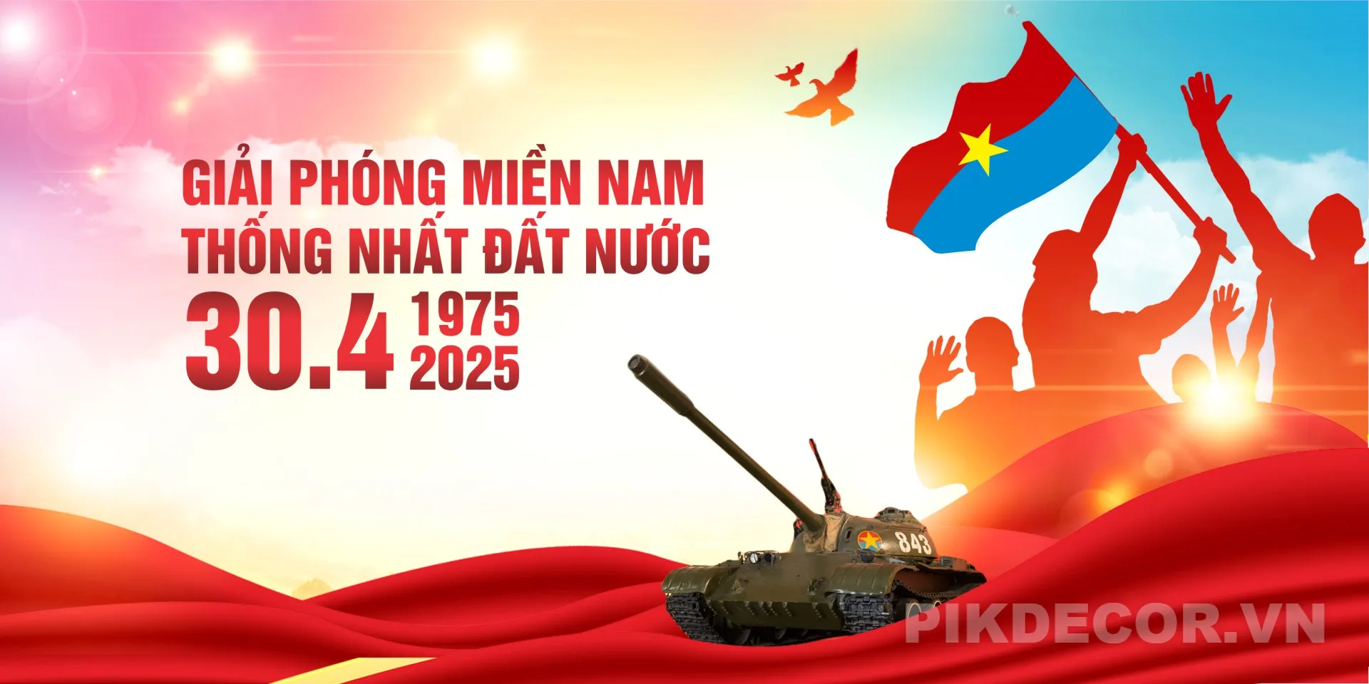 Poster 30/4 Giải Phóng Miền Nam (Psd, Ai, Png) – Vietnam Liberation Day Banner 539