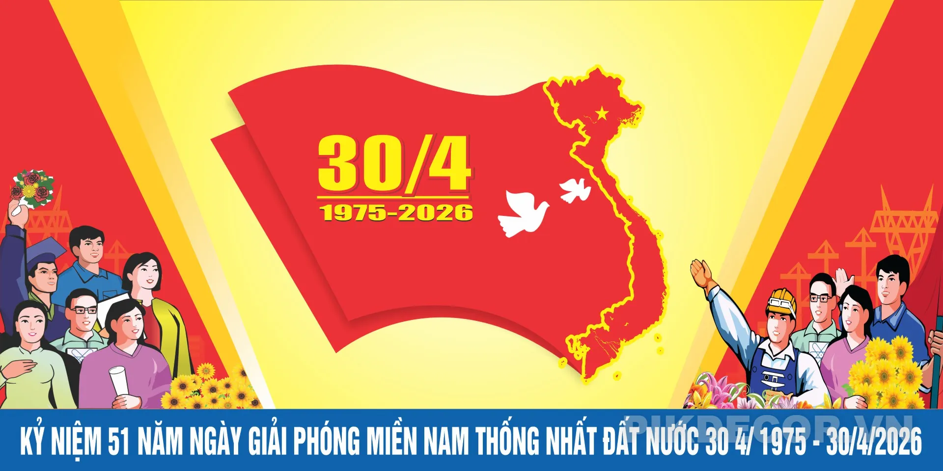 Pano Chào Mừng Ngày Giải Phóng Miền Nam Thống Nhất Đất Nước 30/4 325