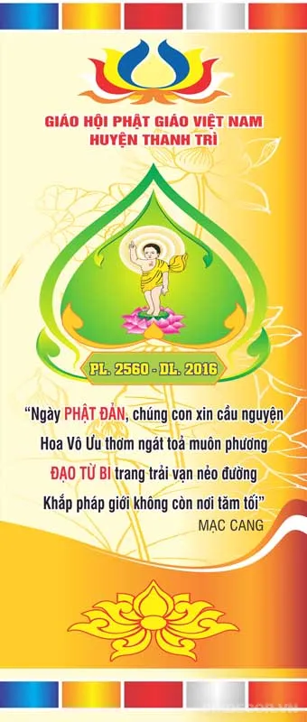 Phướn Phật Đản Đẹp – Thiết Kế Banner Vesak File Ai, Psd Chất Lượng Cao 995