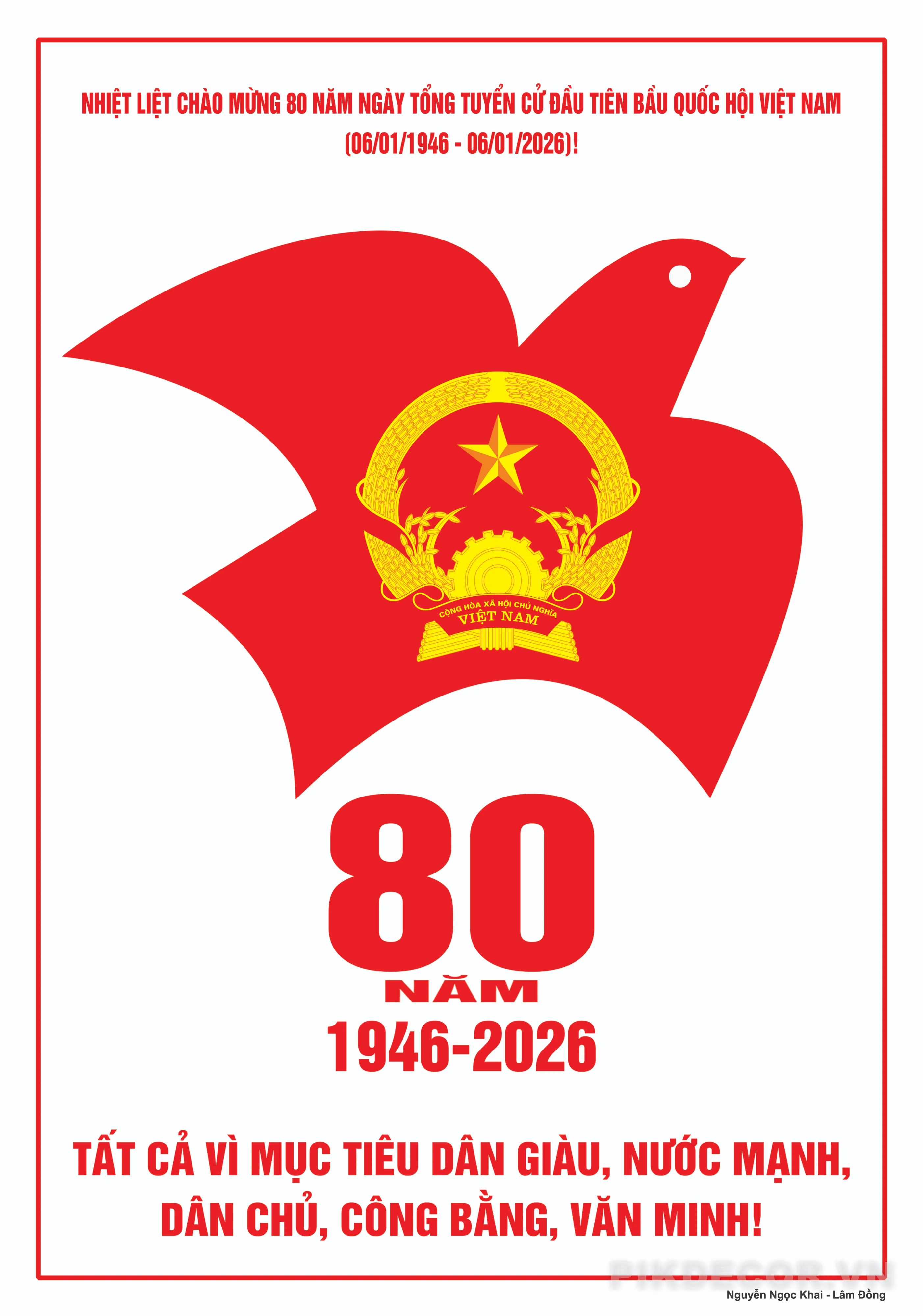 Poster Cổ Động Ngày Bầu Cử Toàn Dân 2026 384