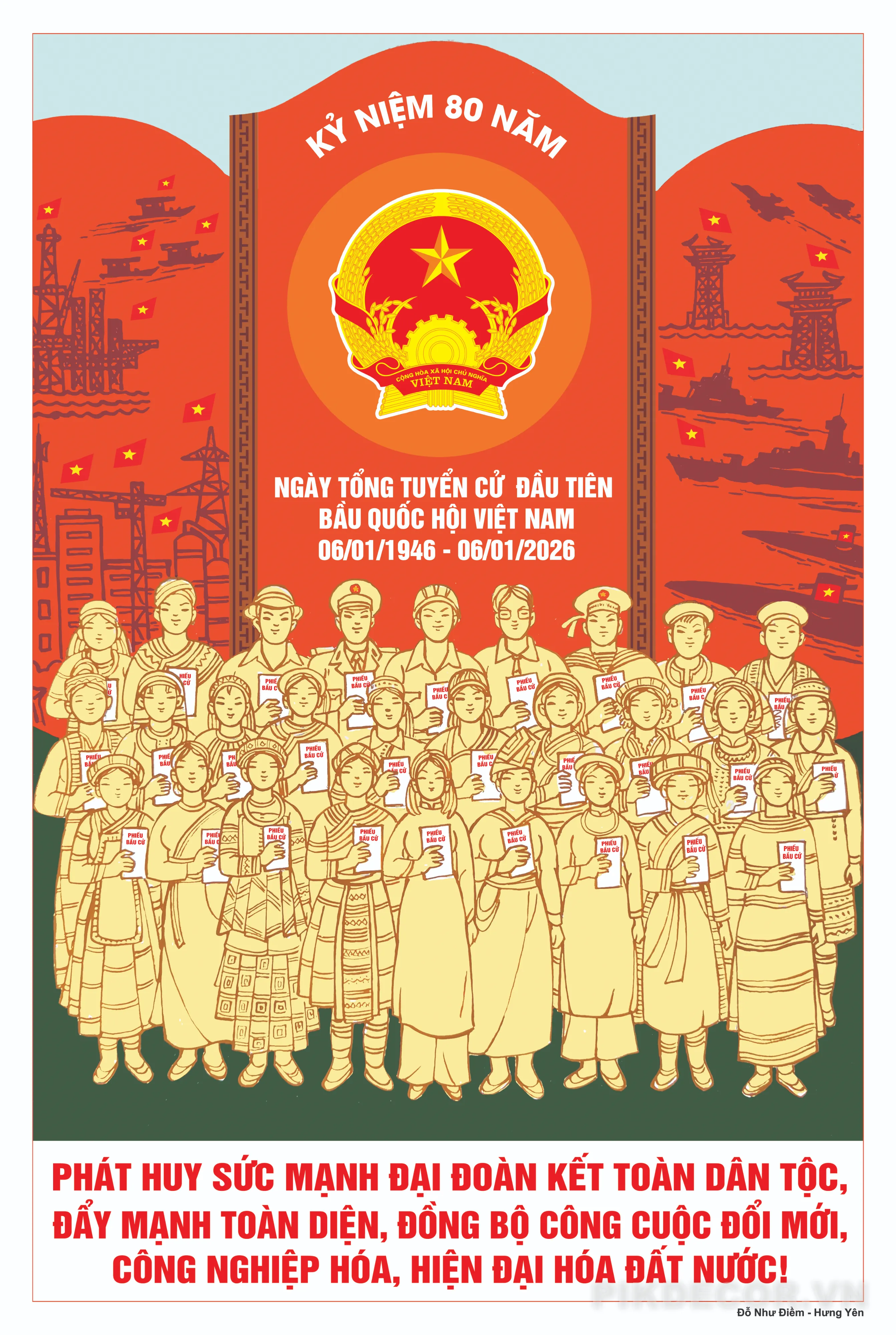 Poster Cổ Động Ngày Bầu Cử Toàn Dân 2026 397