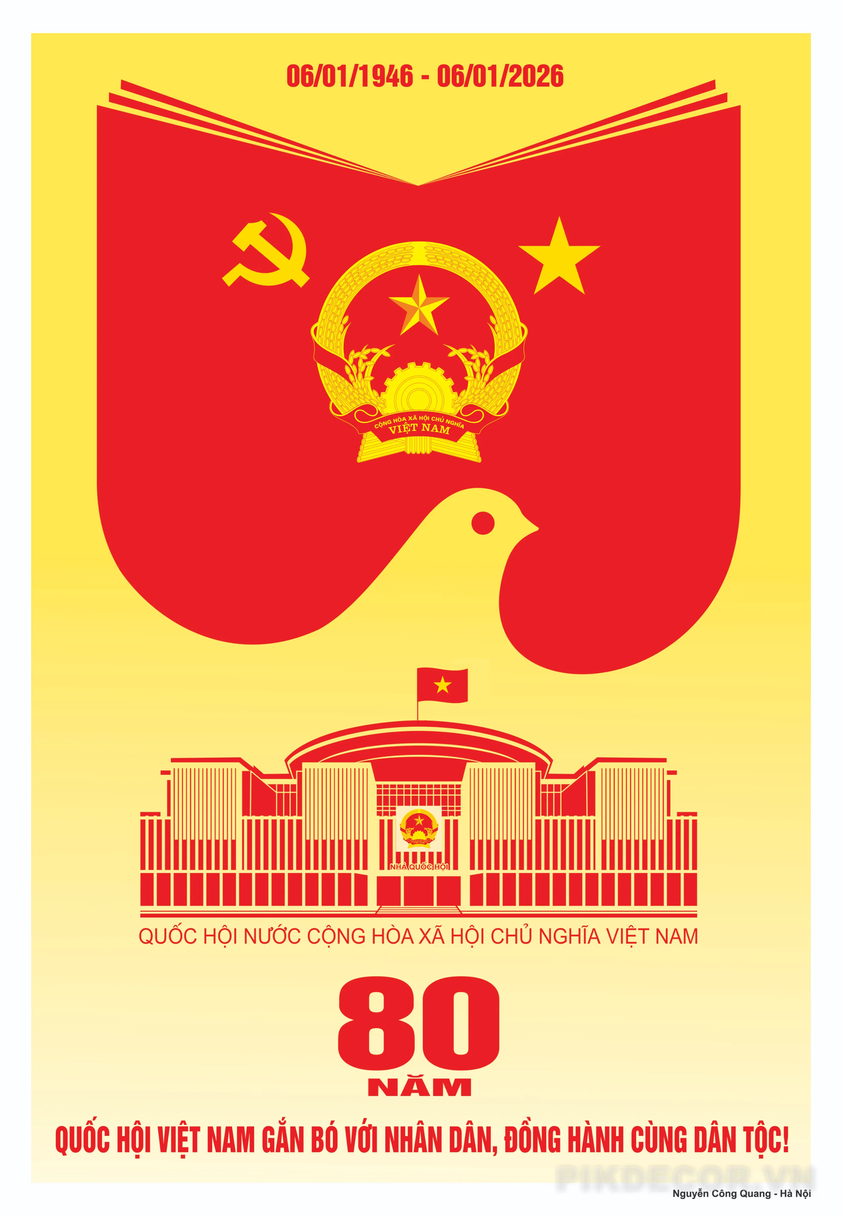 Poster Cổ Động Ngày Bầu Cử Toàn Dân 2026 516 149