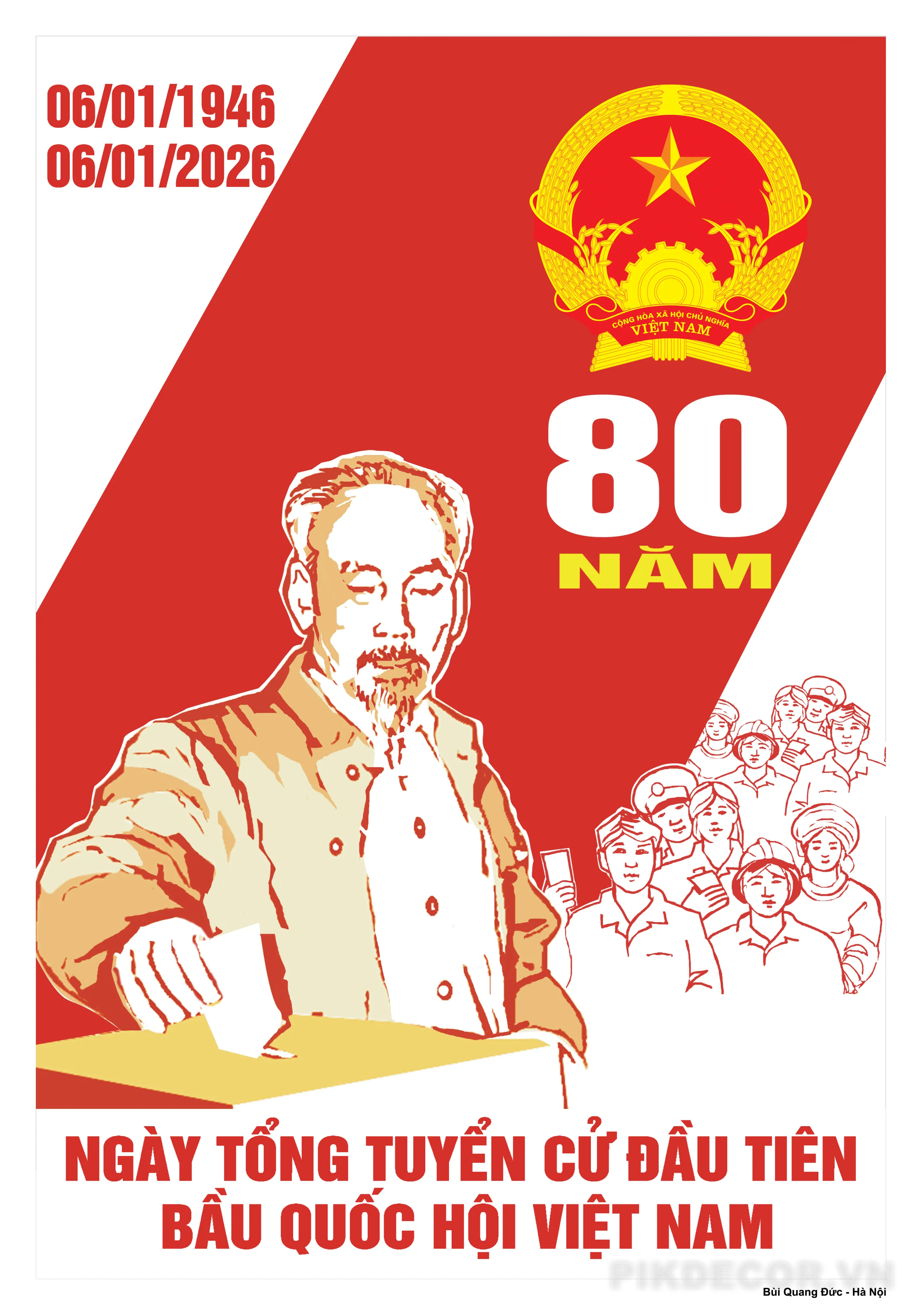 Poster Cổ Động Ngày Bầu Cử Toàn Dân 2026 516