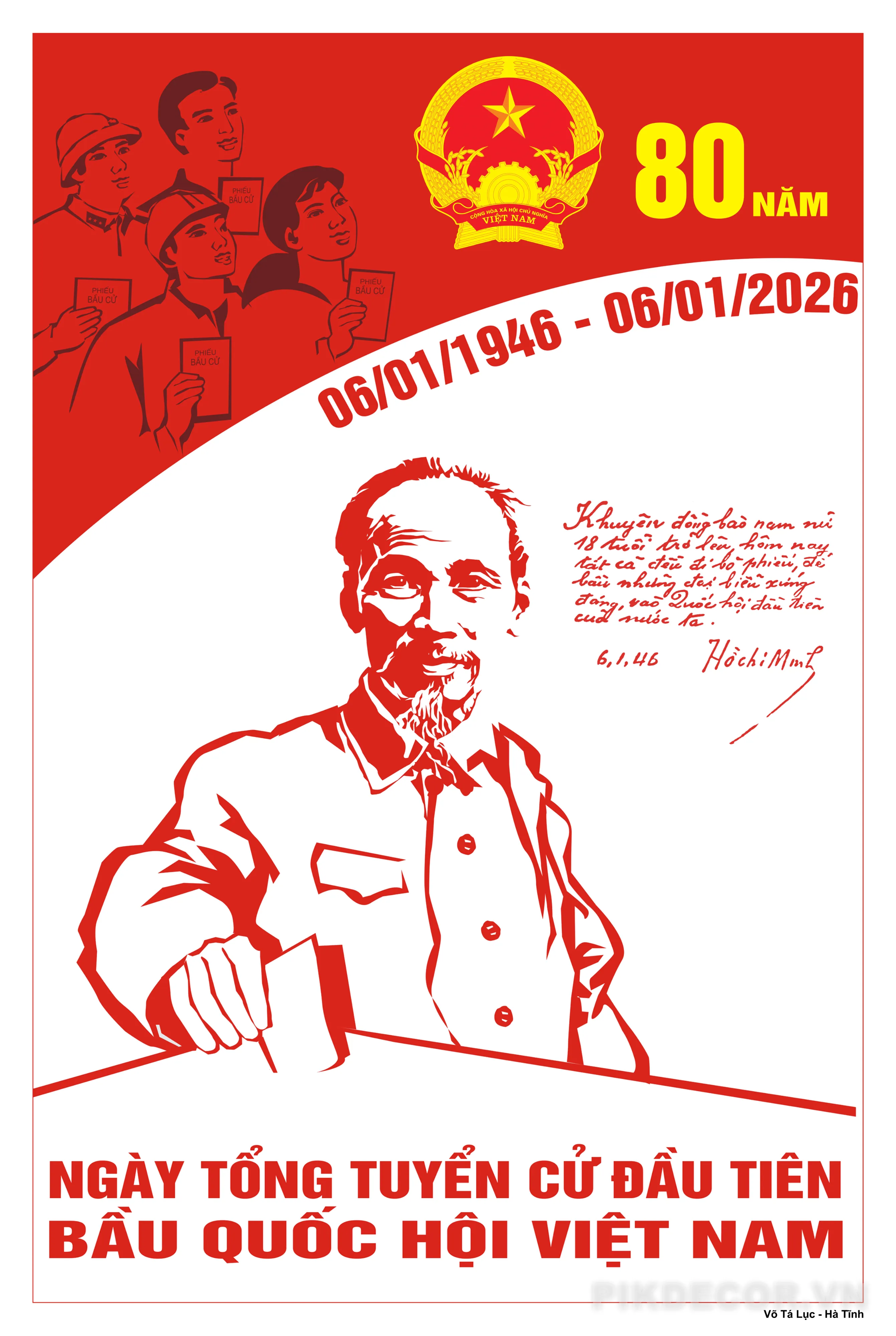 Poster Cổ Động Ngày Bầu Cử Toàn Dân 2026 706