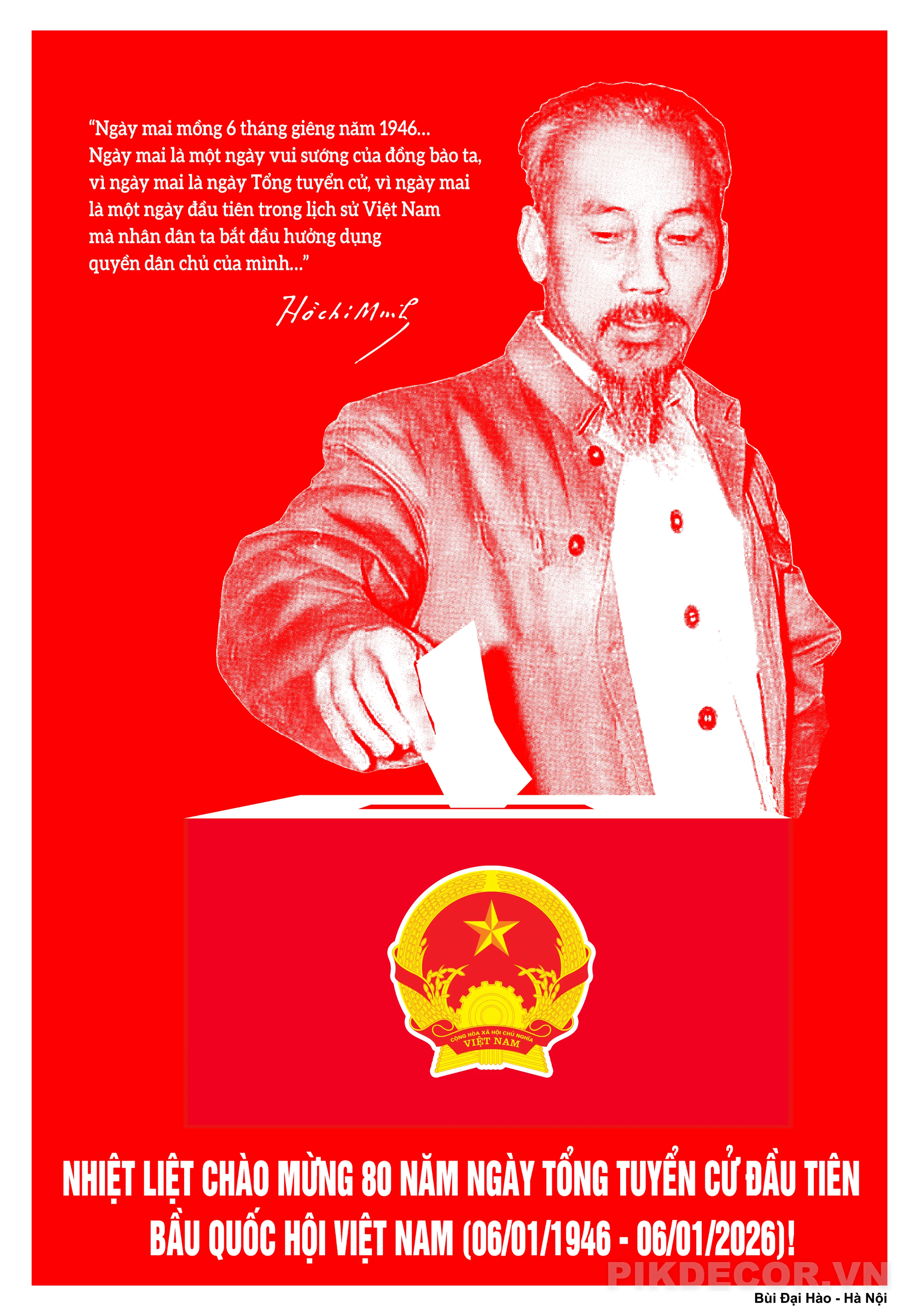 Poster Cổ Động Ngày Bầu Cử Toàn Dân 2026 771