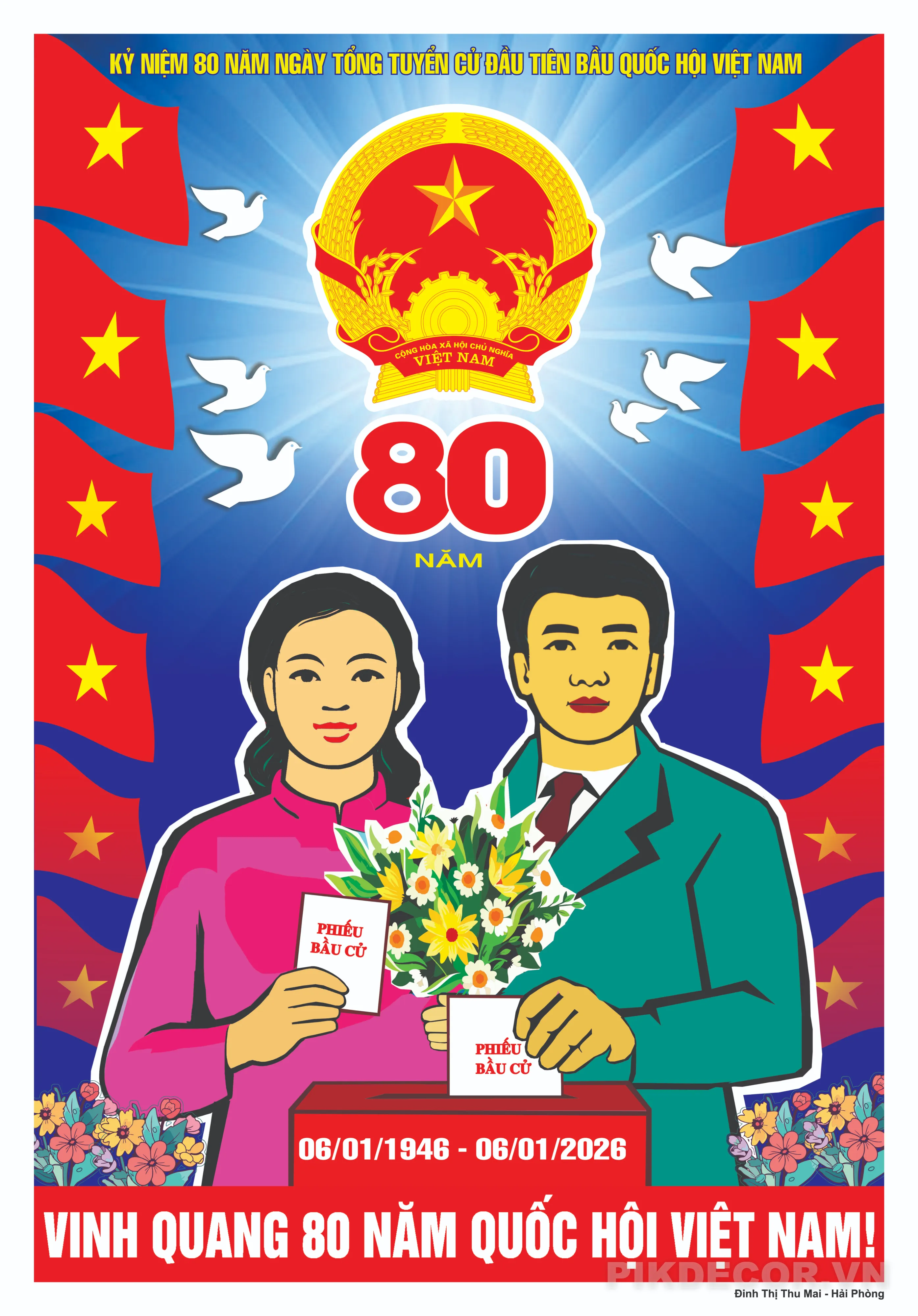 Poster Cổ Động Ngày Bầu Cử Toàn Dân 2026 790