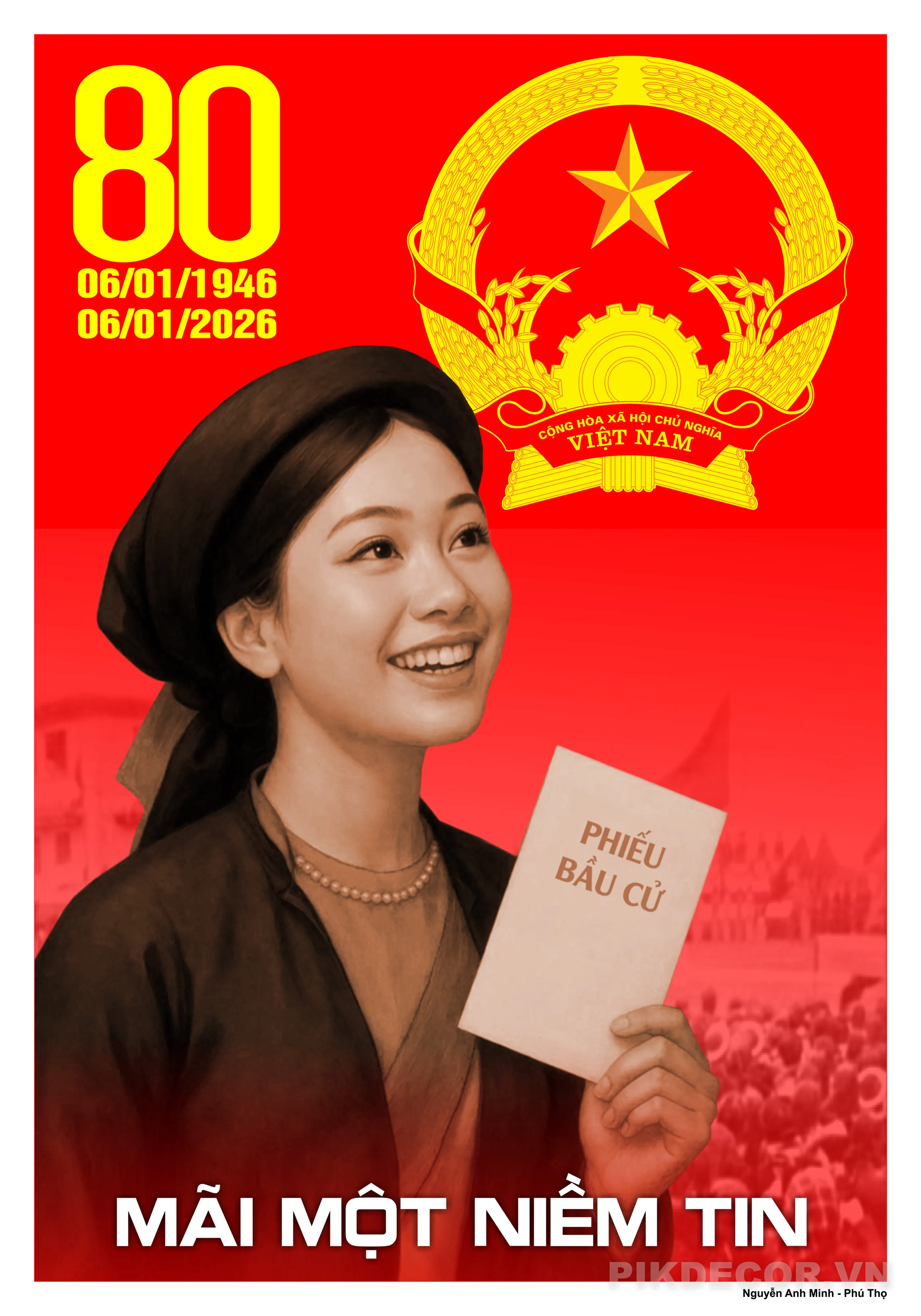 Poster Cổ Động Ngày Bầu Cử Toàn Dân 2026 815