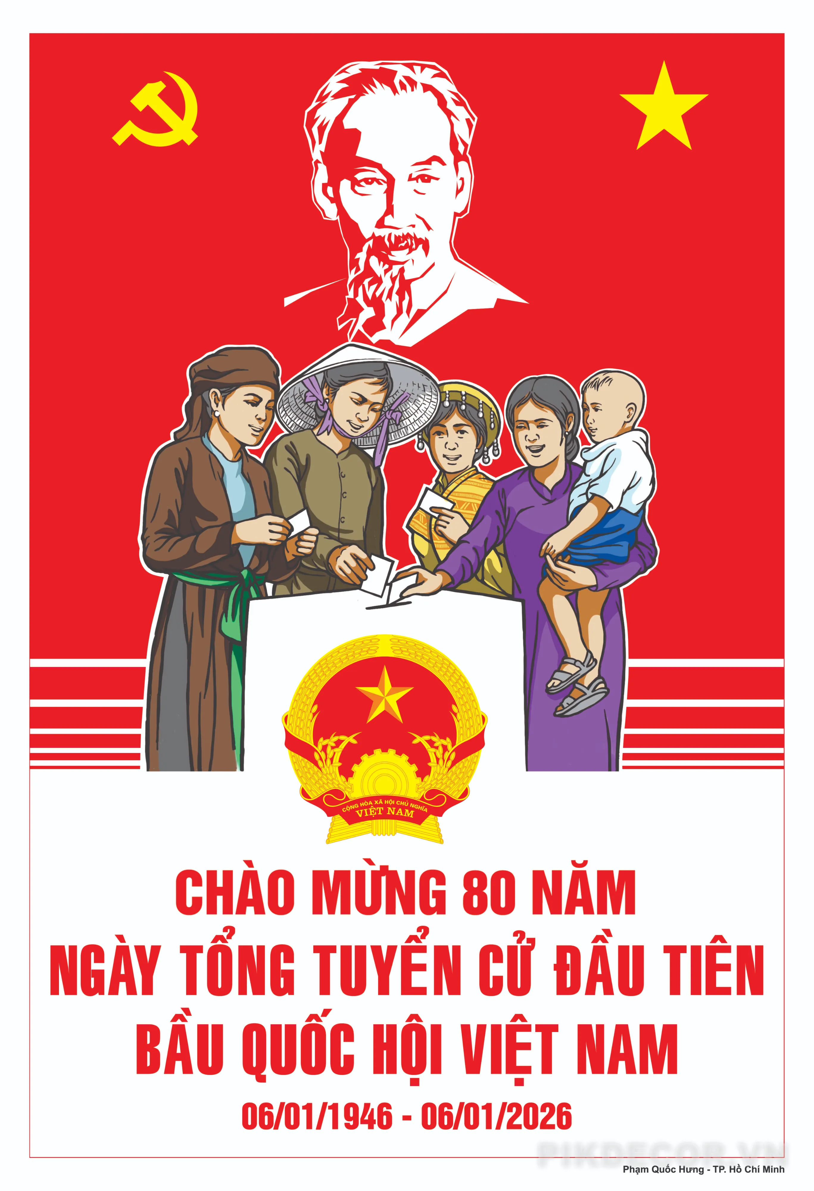 Poster Cổ Động Ngày Bầu Cử Toàn Dân 2026 846