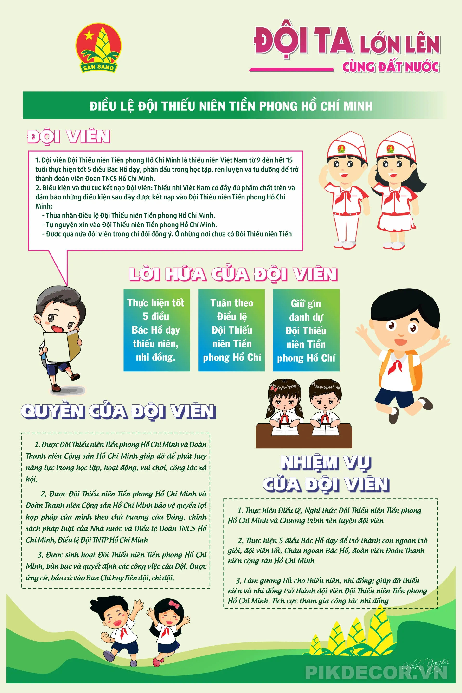 Điều Lệ Đội Thiếu Niên Tiền Phong Hồ Chí Minh, File Vector