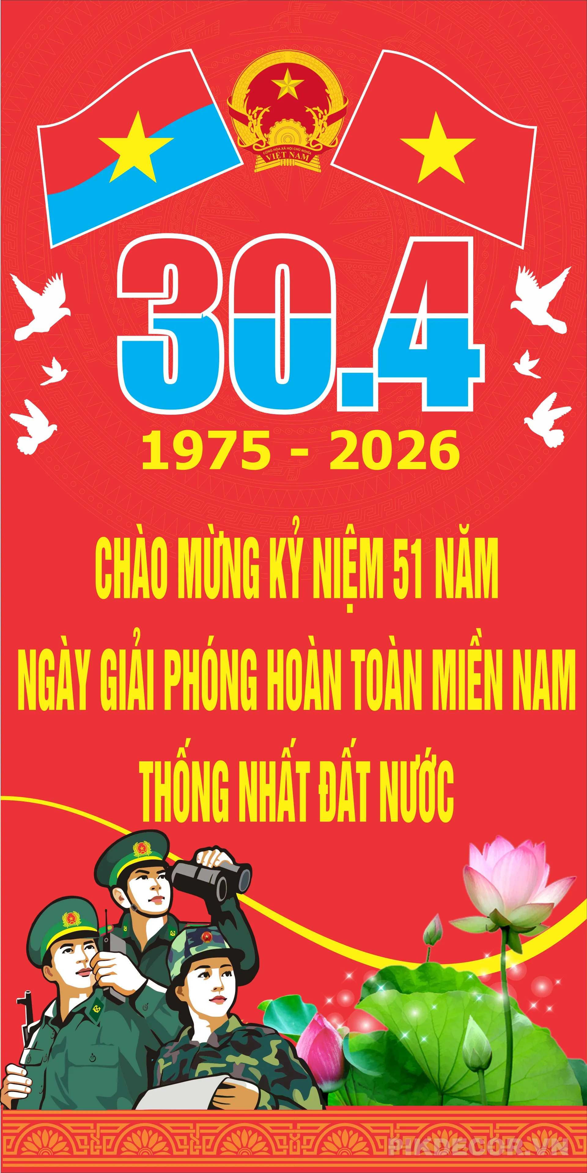 Poster Chào Mừng 30/4 – Ngày Giải Phóng Miền Nam