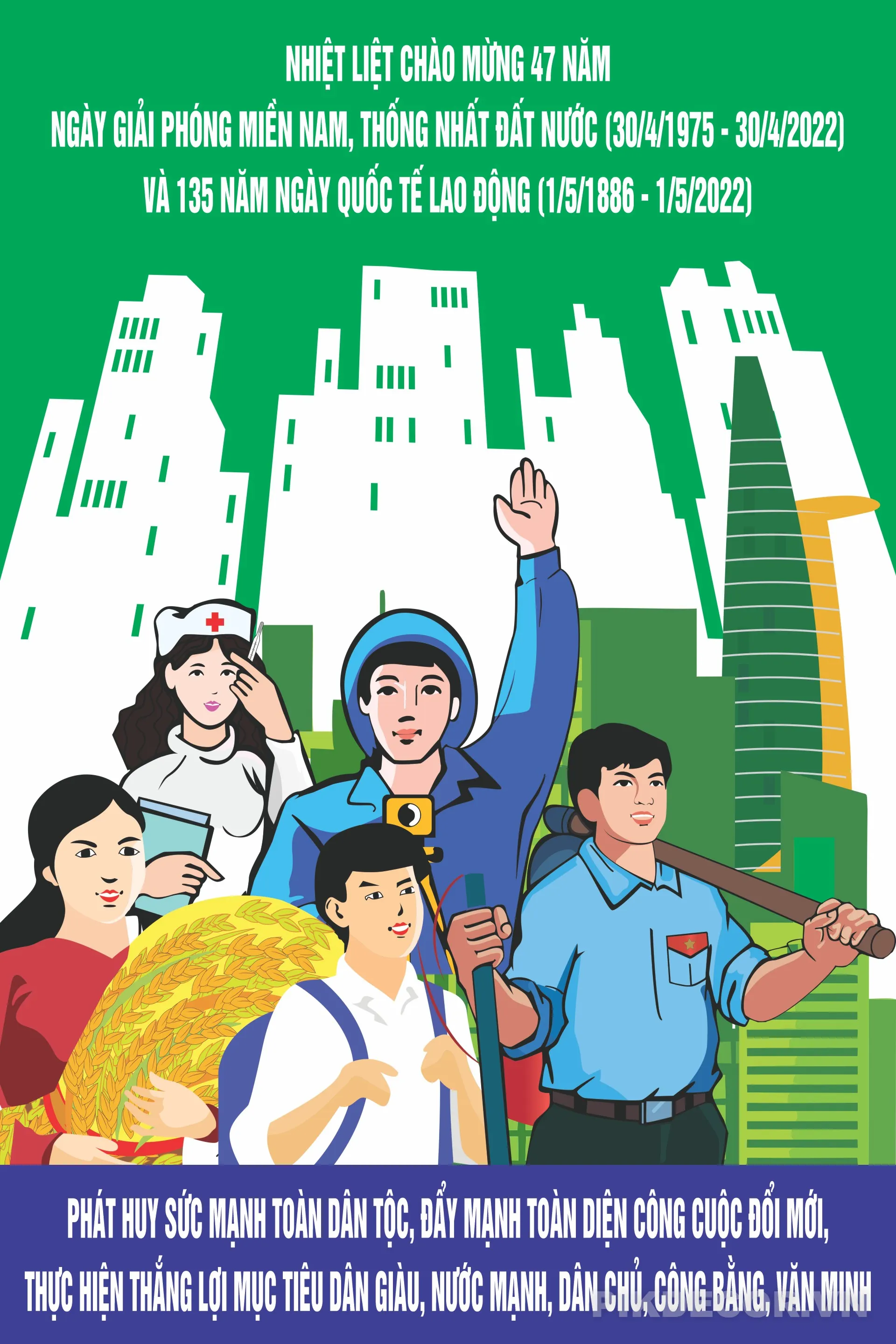 Poster Chào Mừng Quốc Tế Lao Động 01-5