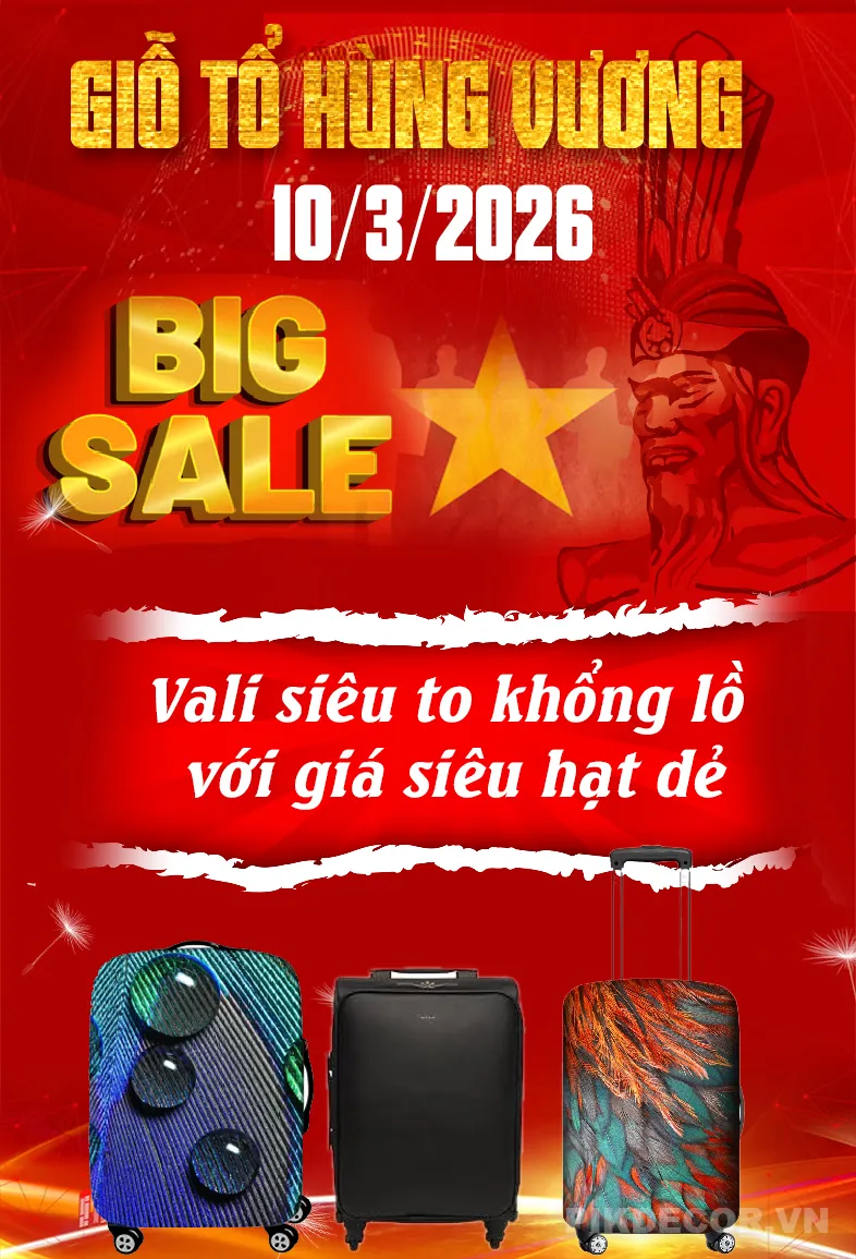 Poster Giỗ Tổ Hùng Vương Vector – Banner Đại Lễ Template Sale (Psd, Ai, Png) 