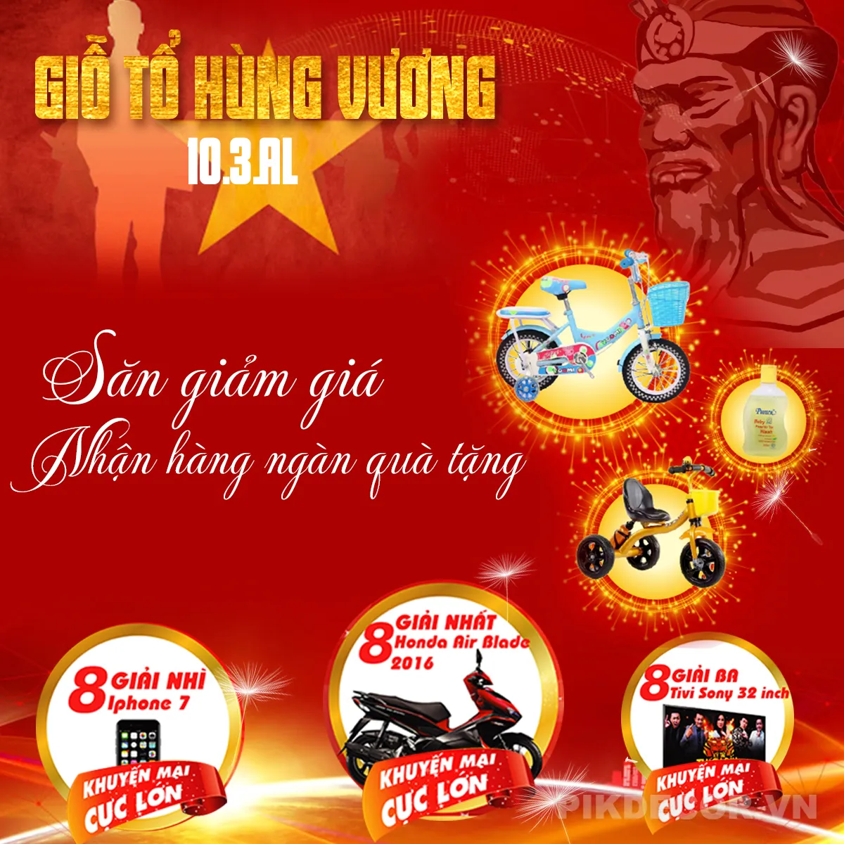 Poster Giỗ Tổ Hùng Vương Vector – Banner Đại Lễ Template (Psd, Ai, Png) 715 847