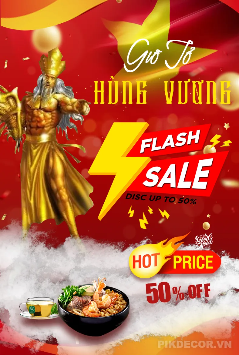 Poster Giỗ Tổ Hùng Vương Vector – Banner Đại Lễ Template Sale (Psd, Ai, Png)  686
