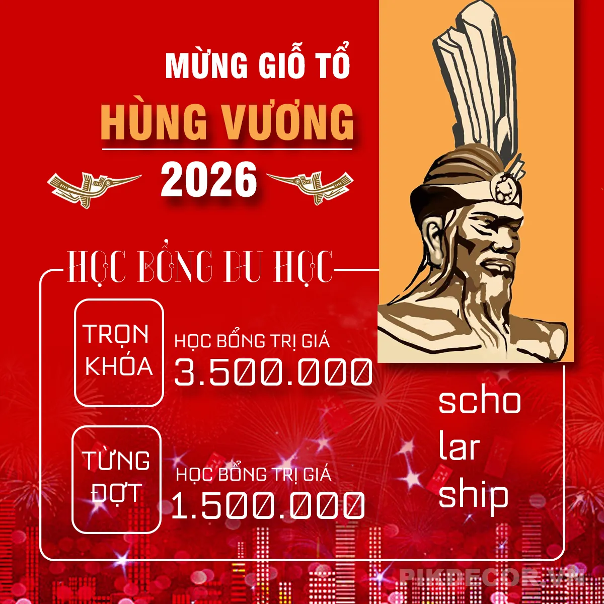Poster Giỗ Tổ Hùng Vương Vector – Banner Đại Lễ Template Sale (Psd, Ai, Png)  898