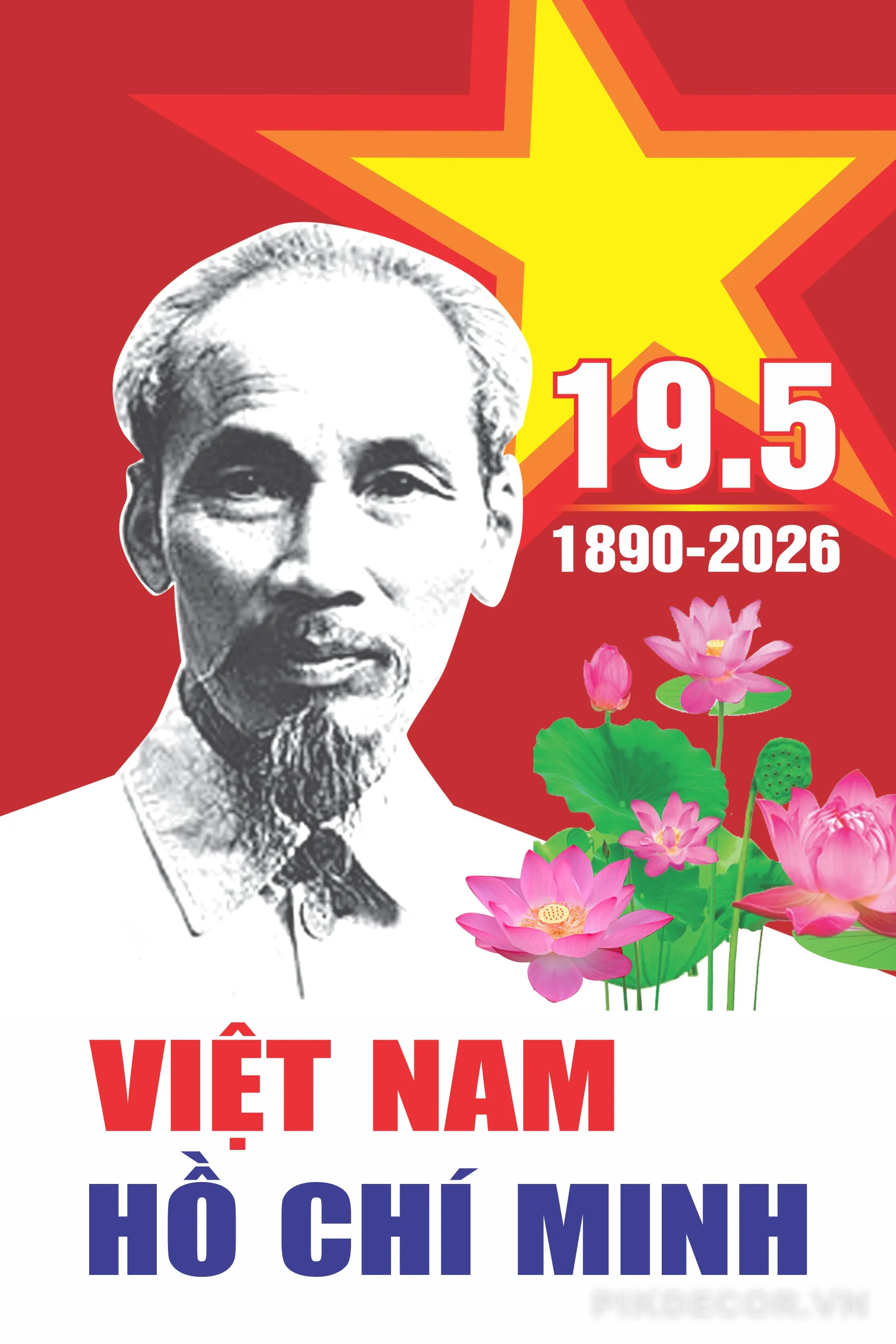 Poster Kỷ Niệm Ngày Sinh Bác Hồ 19-5  644