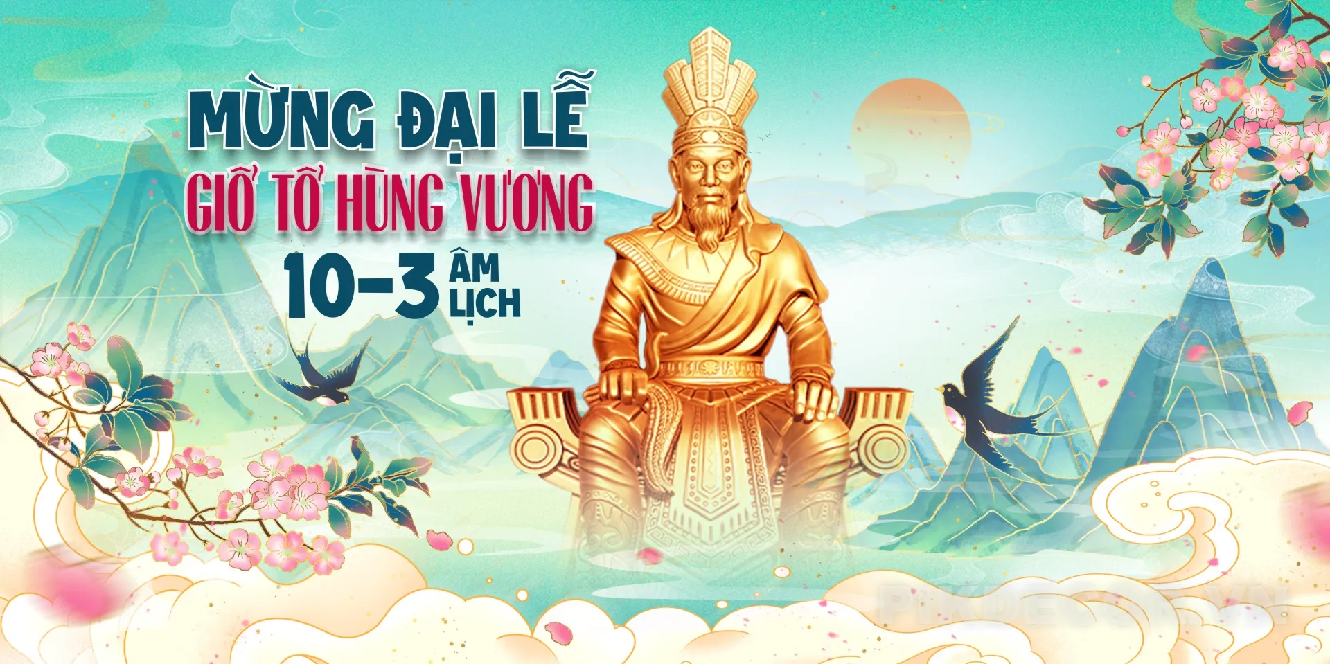 Poster Mừng Đại Lễ Giỗ Tổ Hùng Vương – Template Psd/Ai Editable  265 924