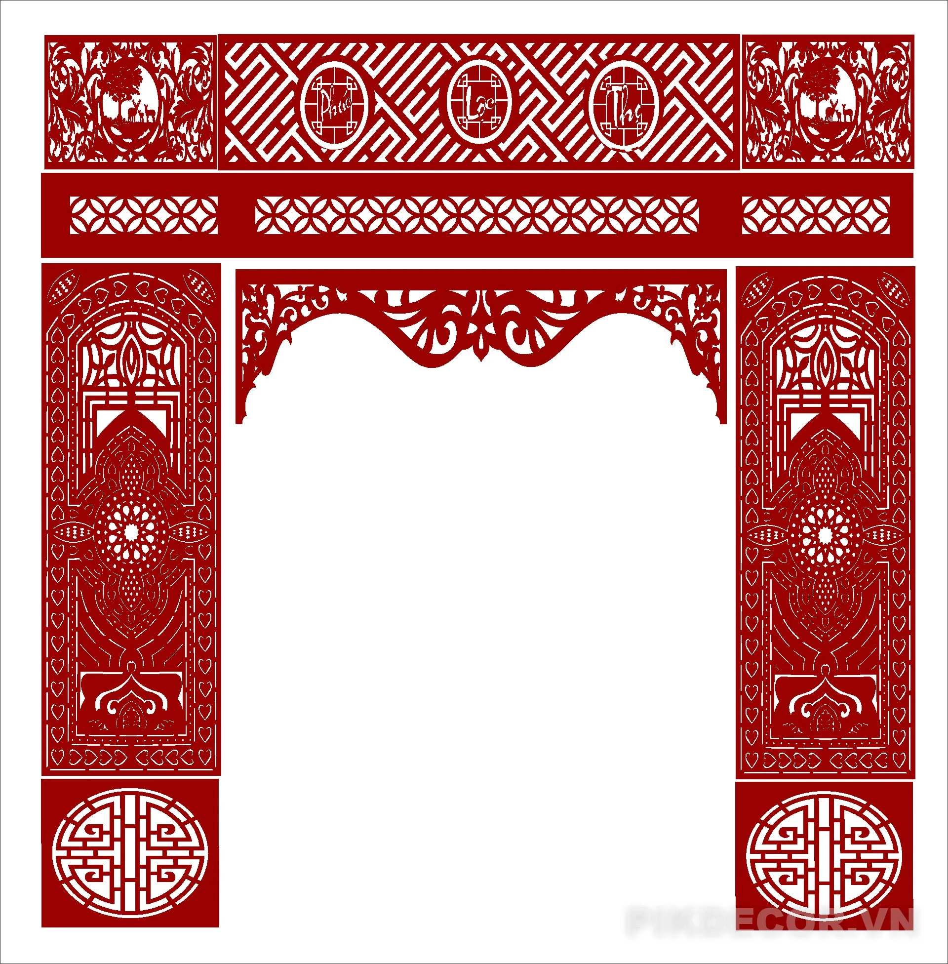 Tải File Cnc Phòng Thờ, Gia Tiên Vector Dfx 10