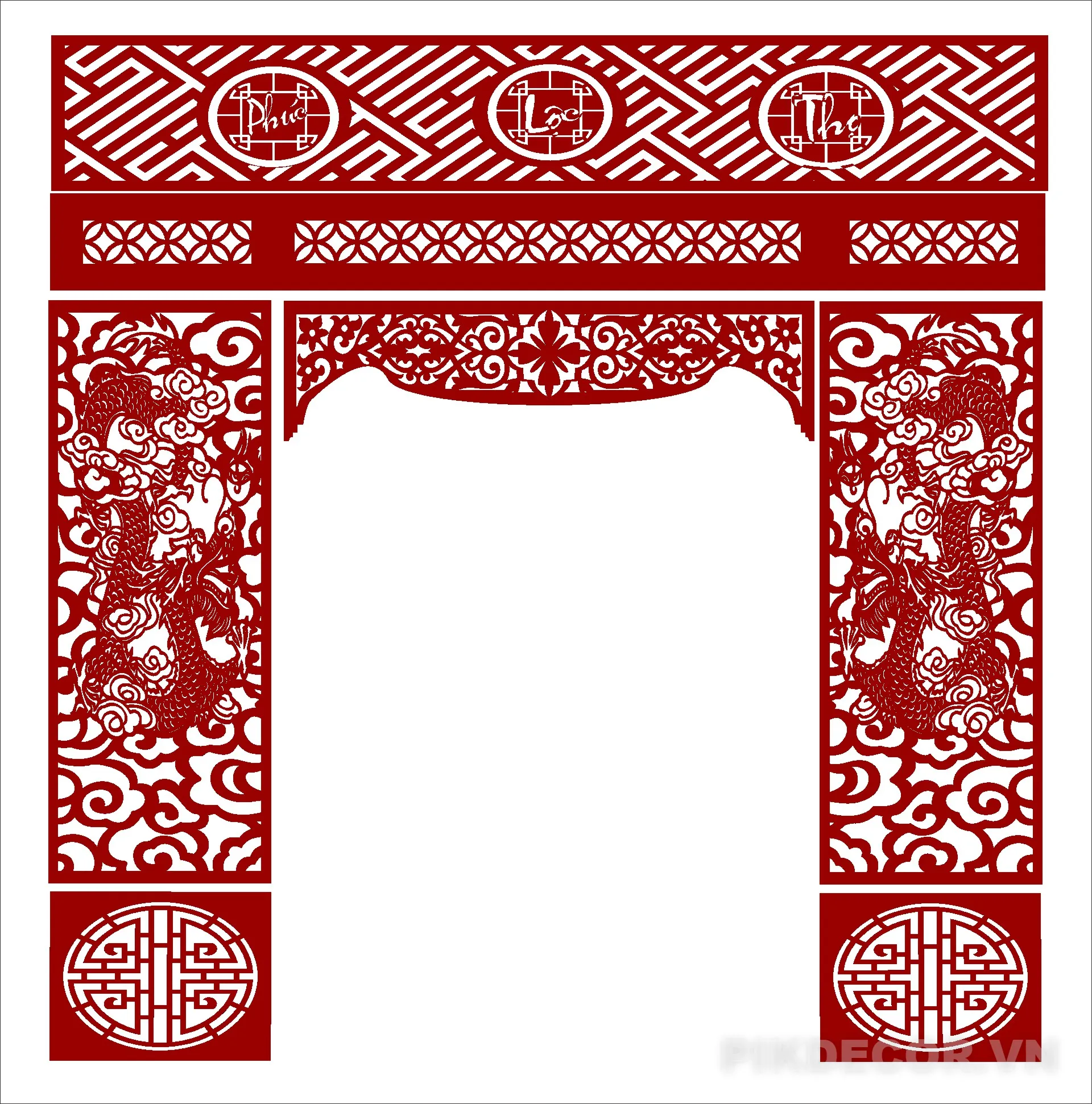 Tải File Cnc Phòng Thờ, Gia Tiên Vector Dfx 14