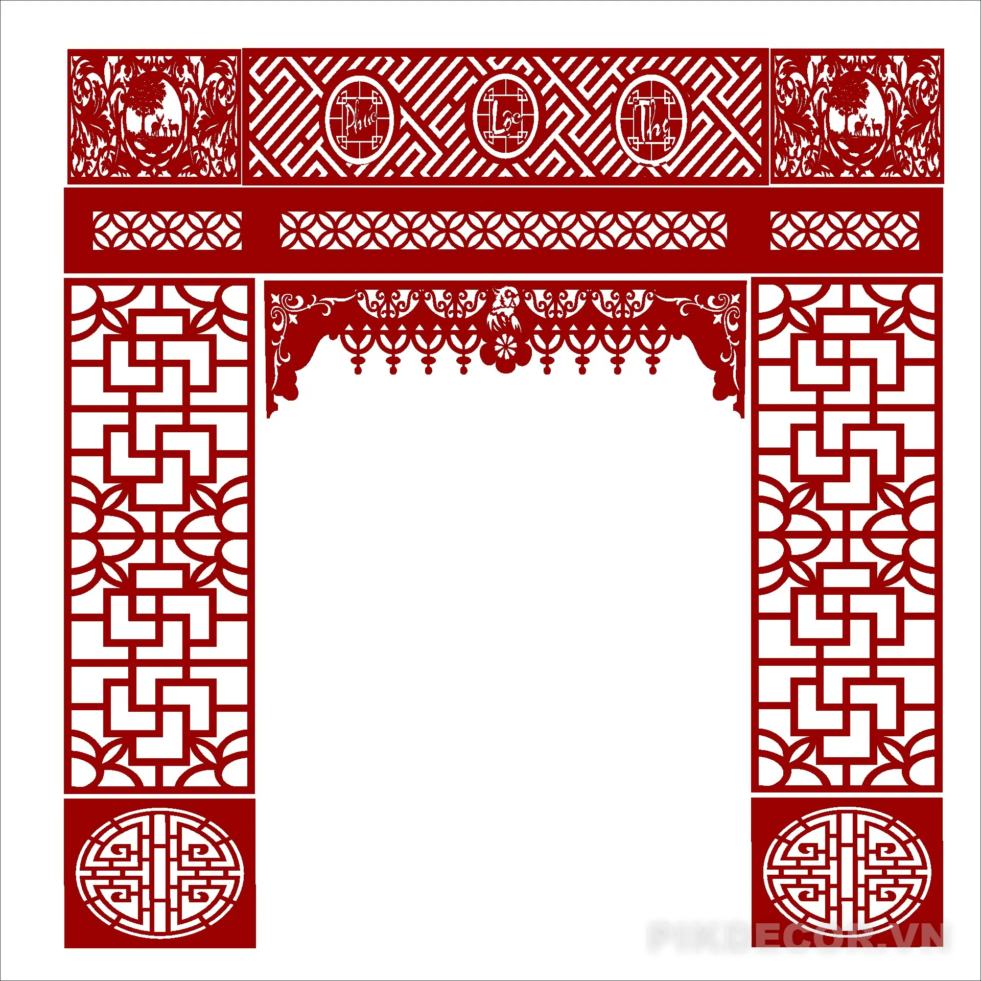 Tải File Cnc Phòng Thờ, Gia Tiên Vector Dfx 18