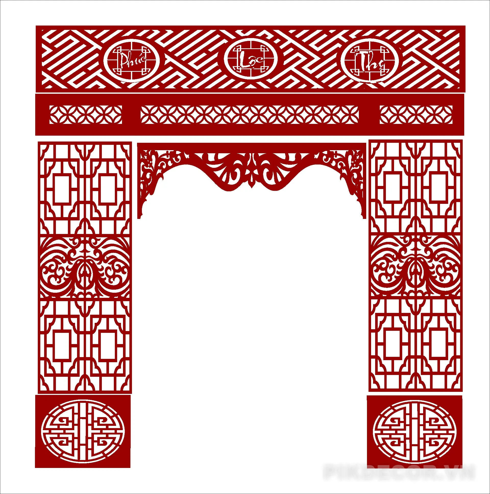 Tải File Cnc Phòng Thờ, Gia Tiên Vector Dfx 20