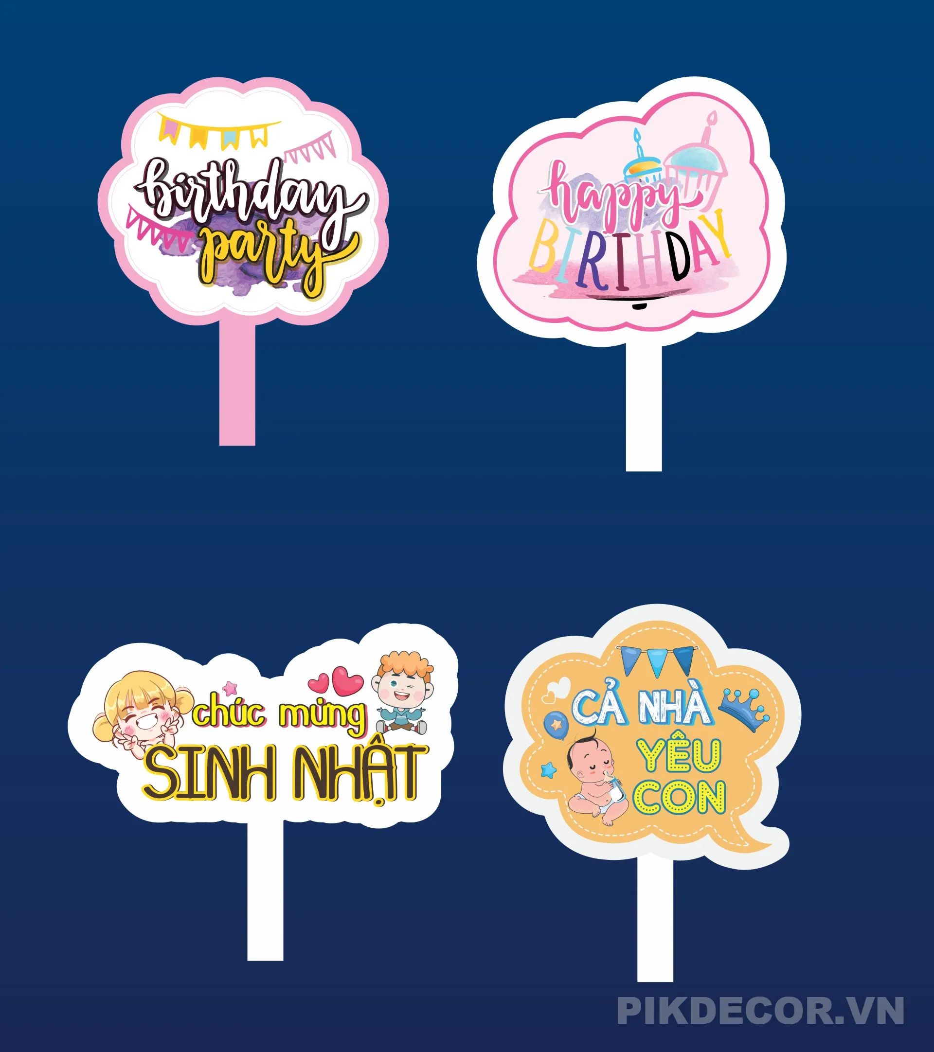 Tải Mẫu Hashtag Cầm Tay Sinh Nhật