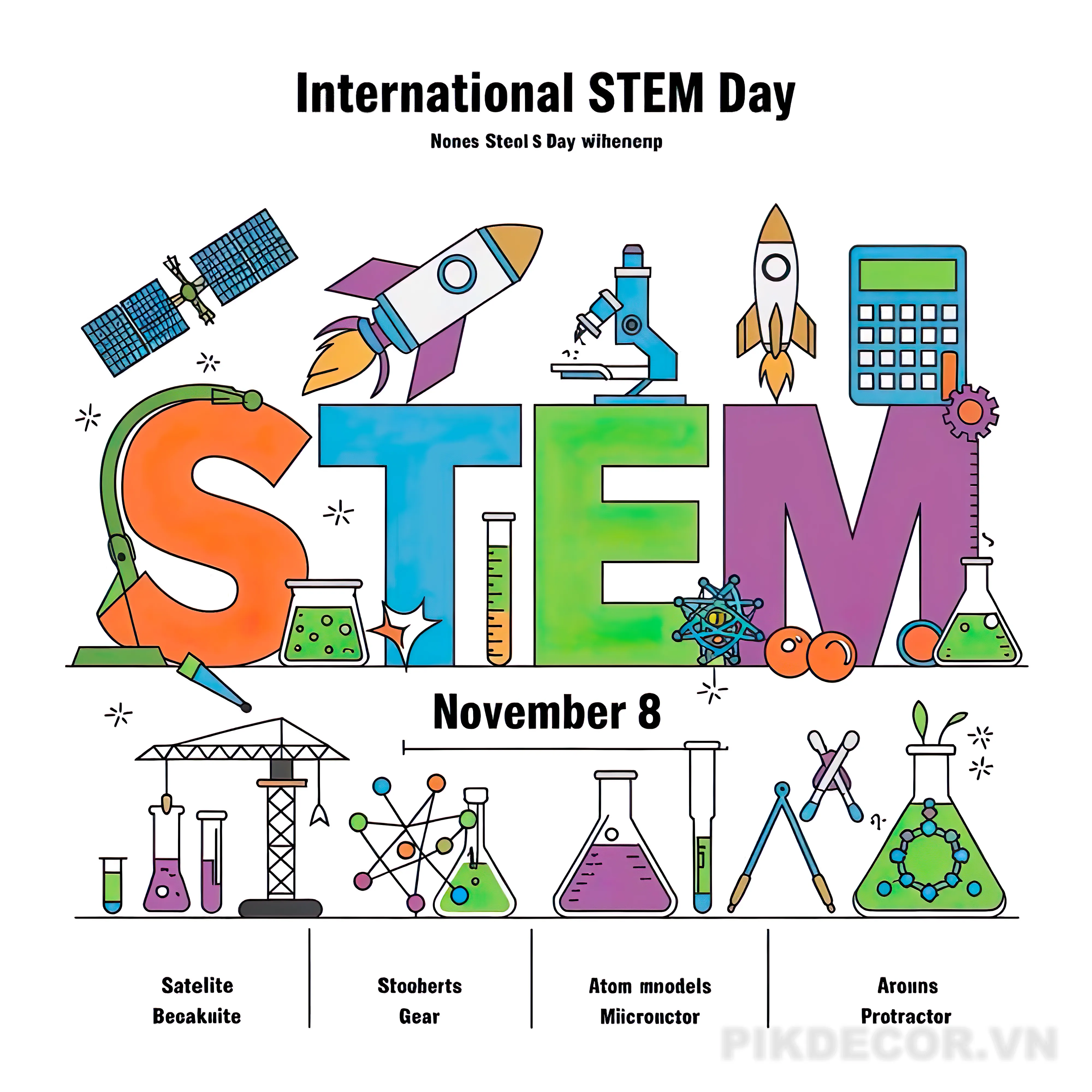 Tài Nguyên Thiết Kế Stem Day Độc Đáo: Hình Ảnh Phụ Nữ Truyền Cảm Hứng Trong Khoa Học, Công Nghệ, Kỹ  951
